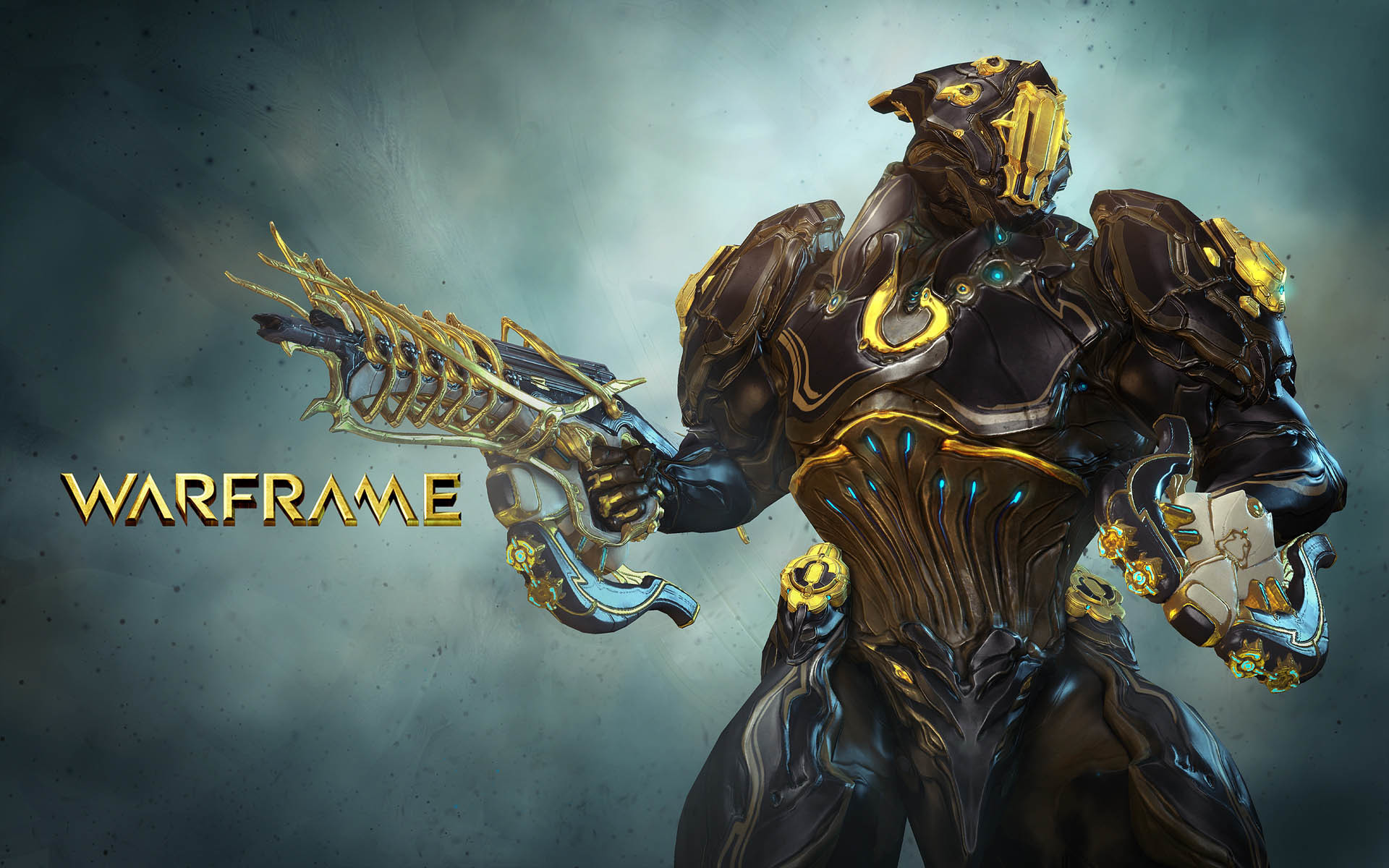 Rhino Prime, Warframe, Logo Warframe, Oro, 1920x1200, sfondo per PC