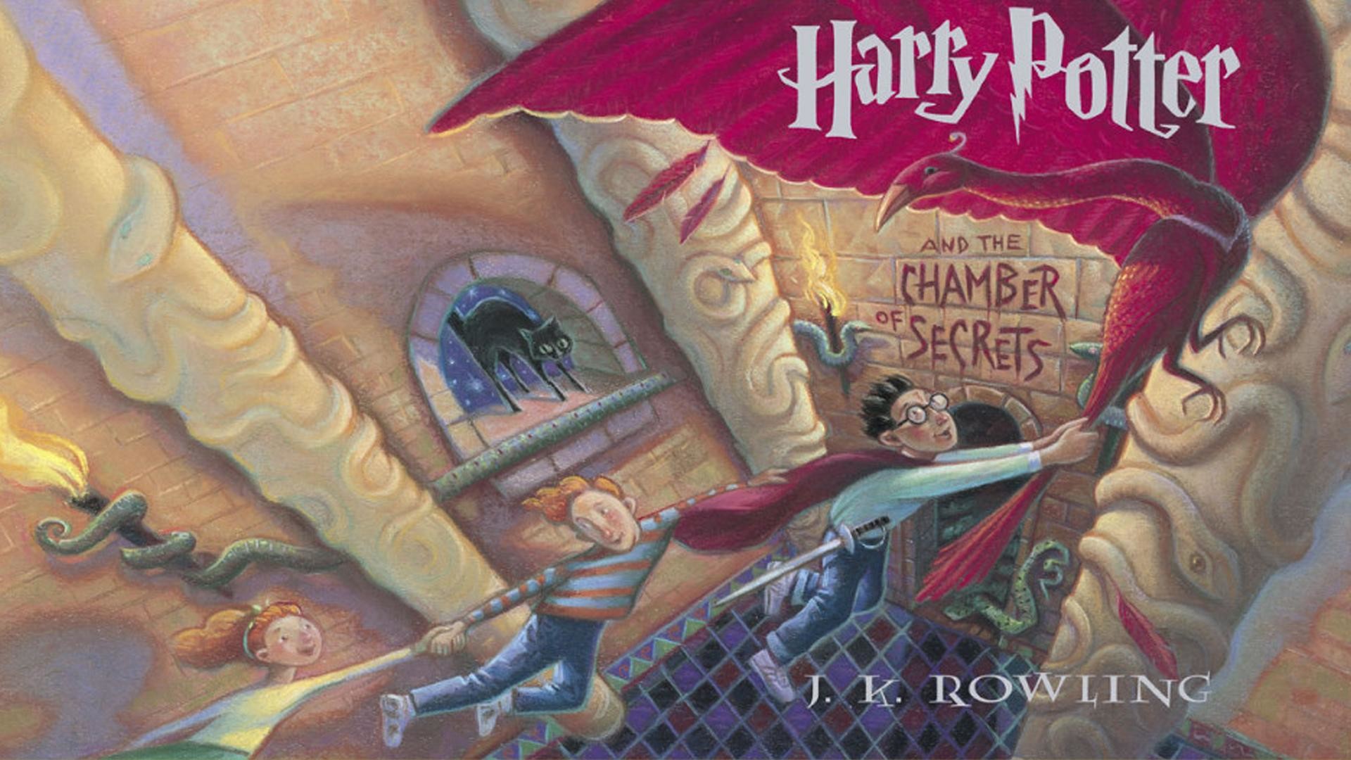 Harry Potter e la Camera dei Segreti, Harry Potter, Ron Weasley, Fanny, Copertina del libro, sfondo 1080p
