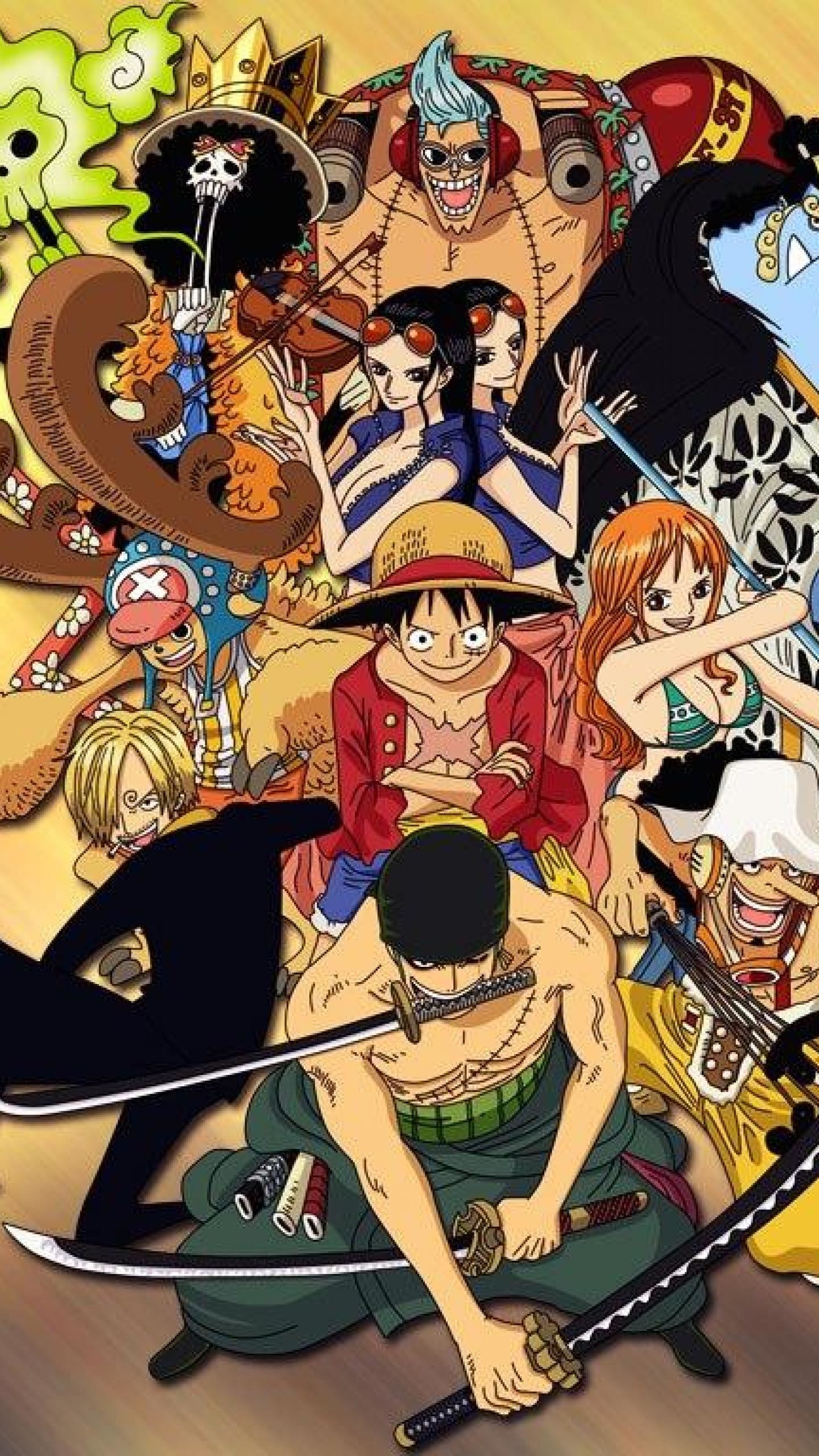 Monkey D. Rufy, Roronoa Zoro, Ciurma di Cappello di Paglia, One Piece, Verticale, sfondo iPhone