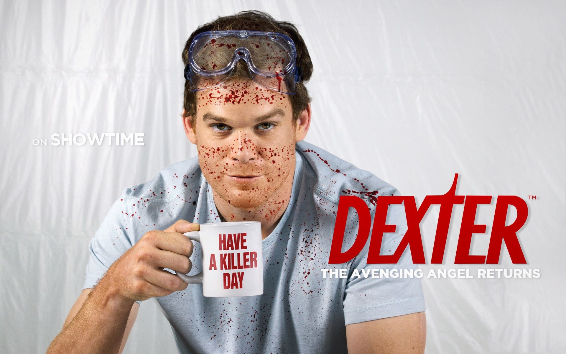 Dexter Morgan, Michael C. Hall, Dexter, Showtime, Tazza, Have a Killer Day, sfondo Windows 11