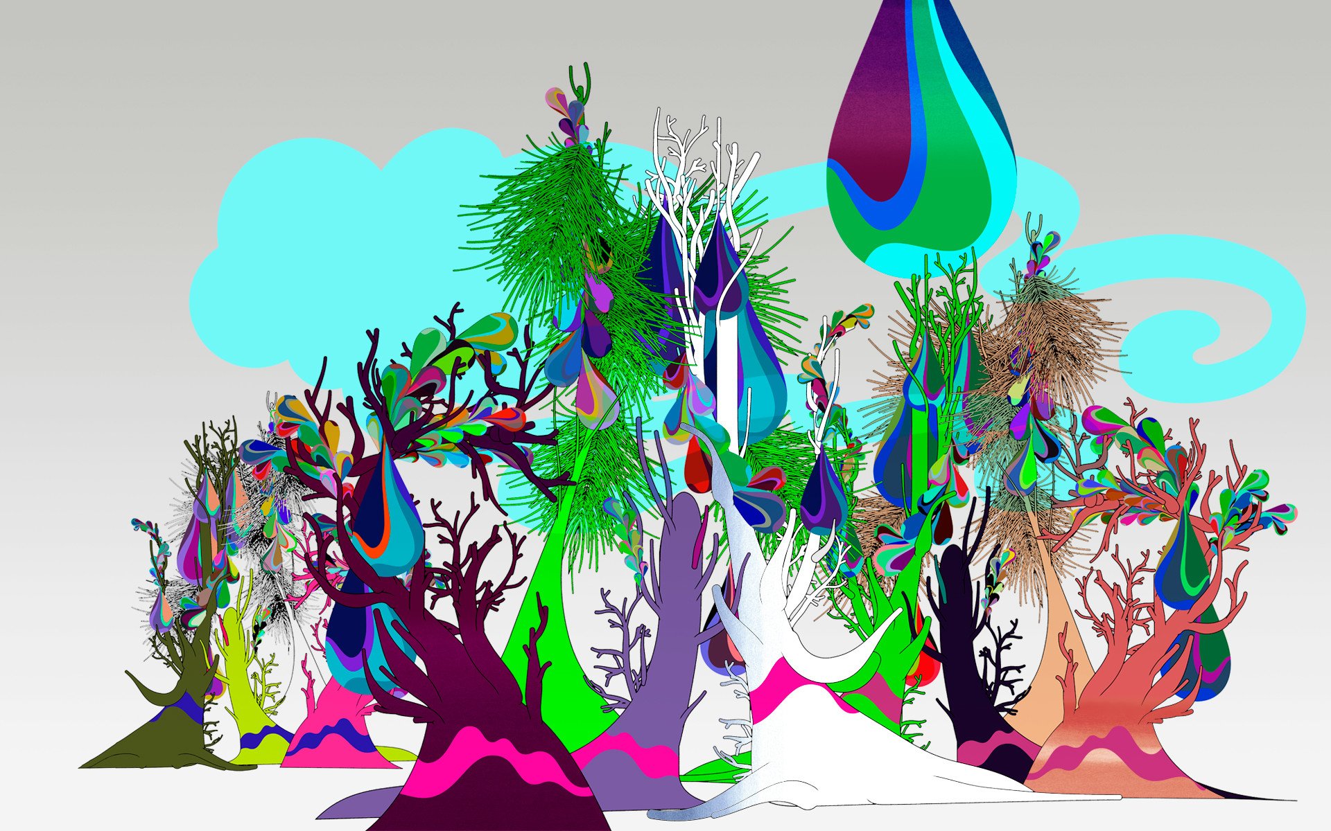 Illustrazione, Colori vivaci, Full HD, wallpaper Windows 7
