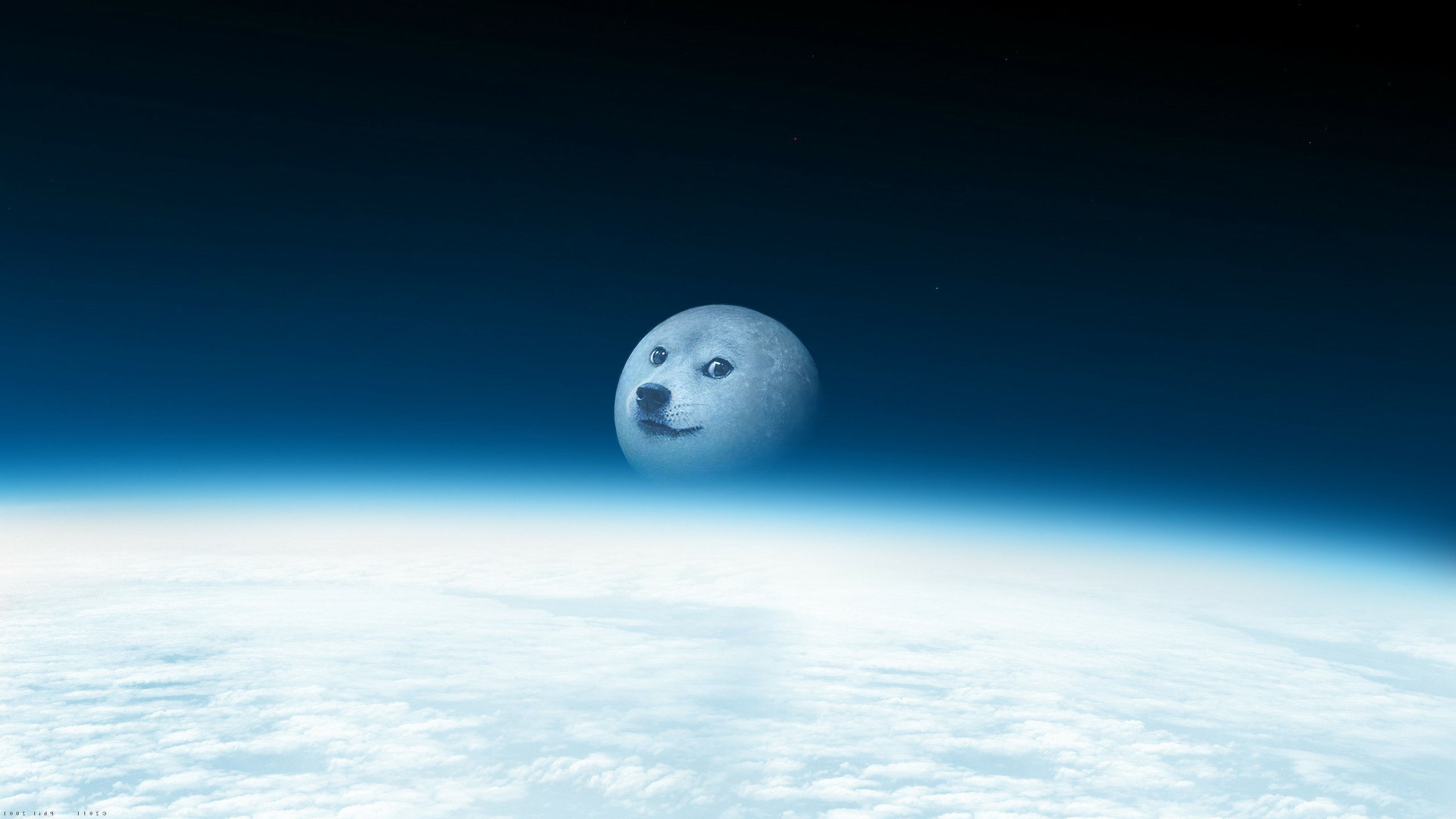 Doge, Meme, Luna, Terra, Spazio, 2K, sfondo per PC e portatile