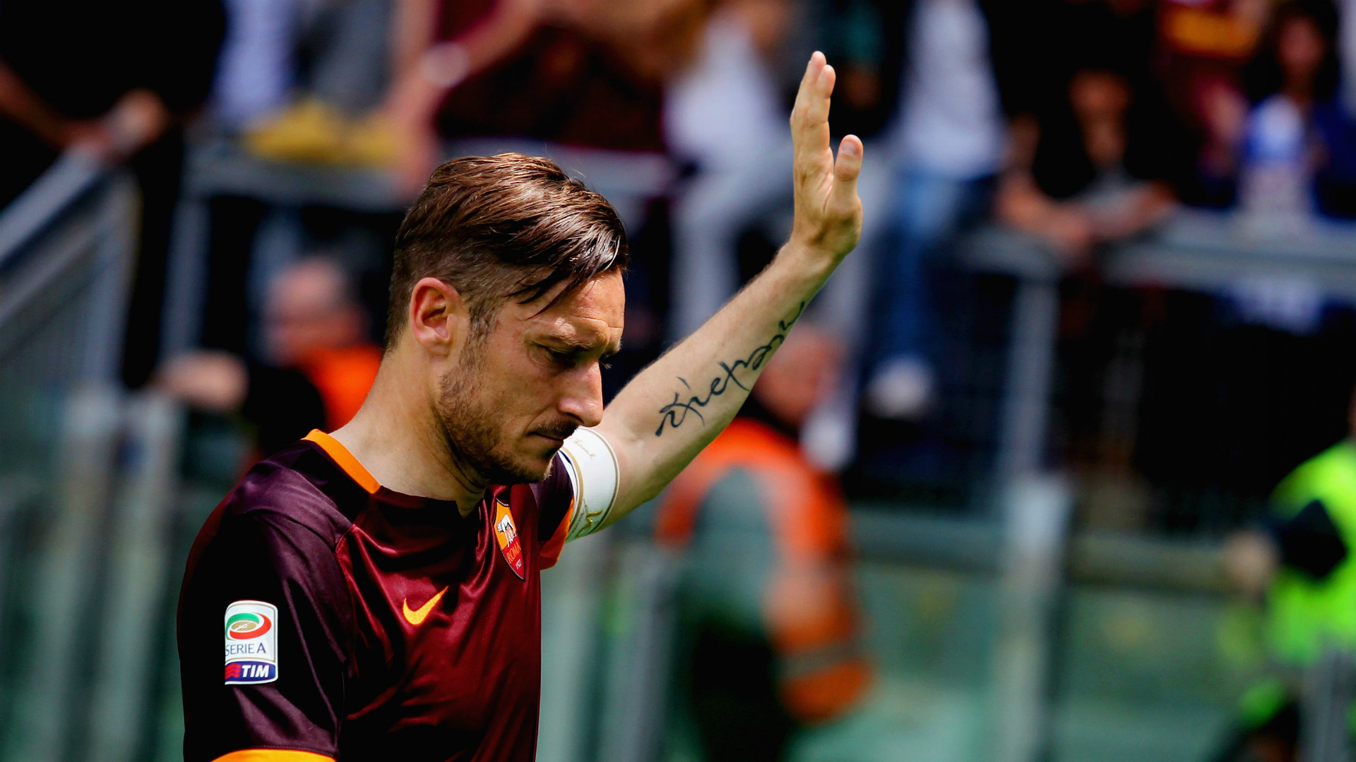 Francesco Totti, AS Roma, Saluto, Tifosi, Full HD, sfondo per PC e portatile