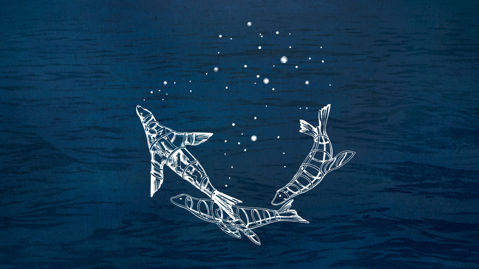 Ghost Stories, Coldplay, Balene, Oceano, Stelle, 16:9 Full HD, sfondo widescreen