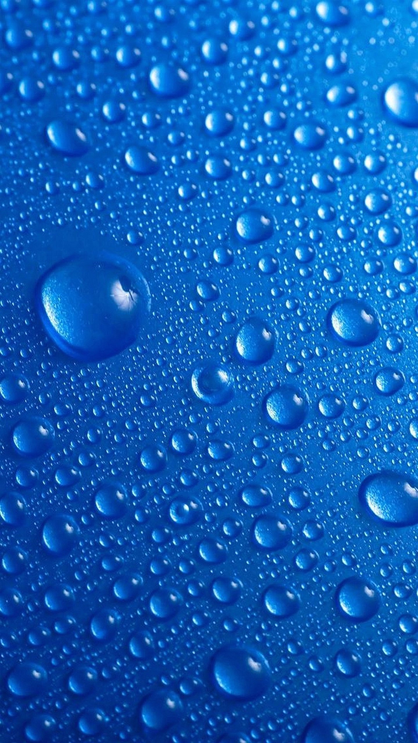 Gocce d'acqua, Blu, Macro, QHD+, wallpaper per smartphone
