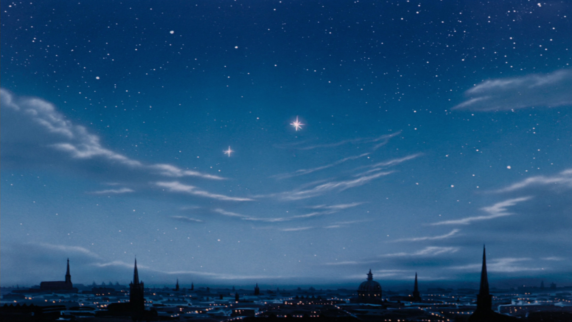 Peter Pan, Londra, Seconda stella a destra, Cielo notturno, Full HD, sfondo Windows 11