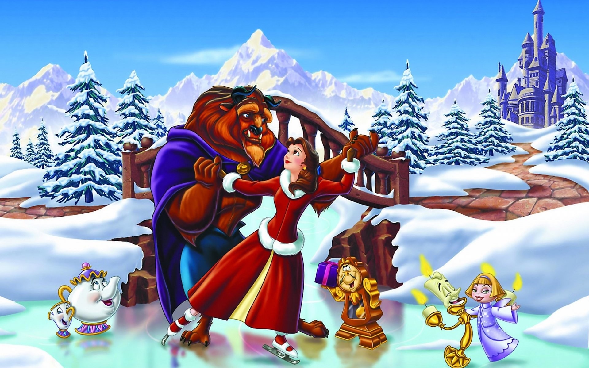La bella e la bestia, Belle, Bestia, Disney, Inverno, 16:10 Full HD, sfondo widescreen