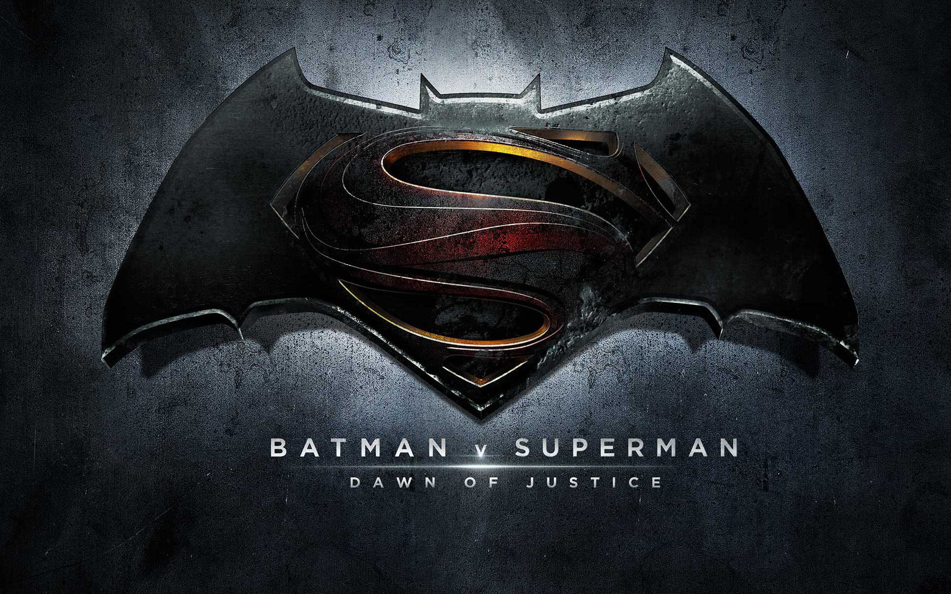 Batman v Superman: Dawn of Justice, Logo, Sfondo scuro, Full HD, wallpaper per PC