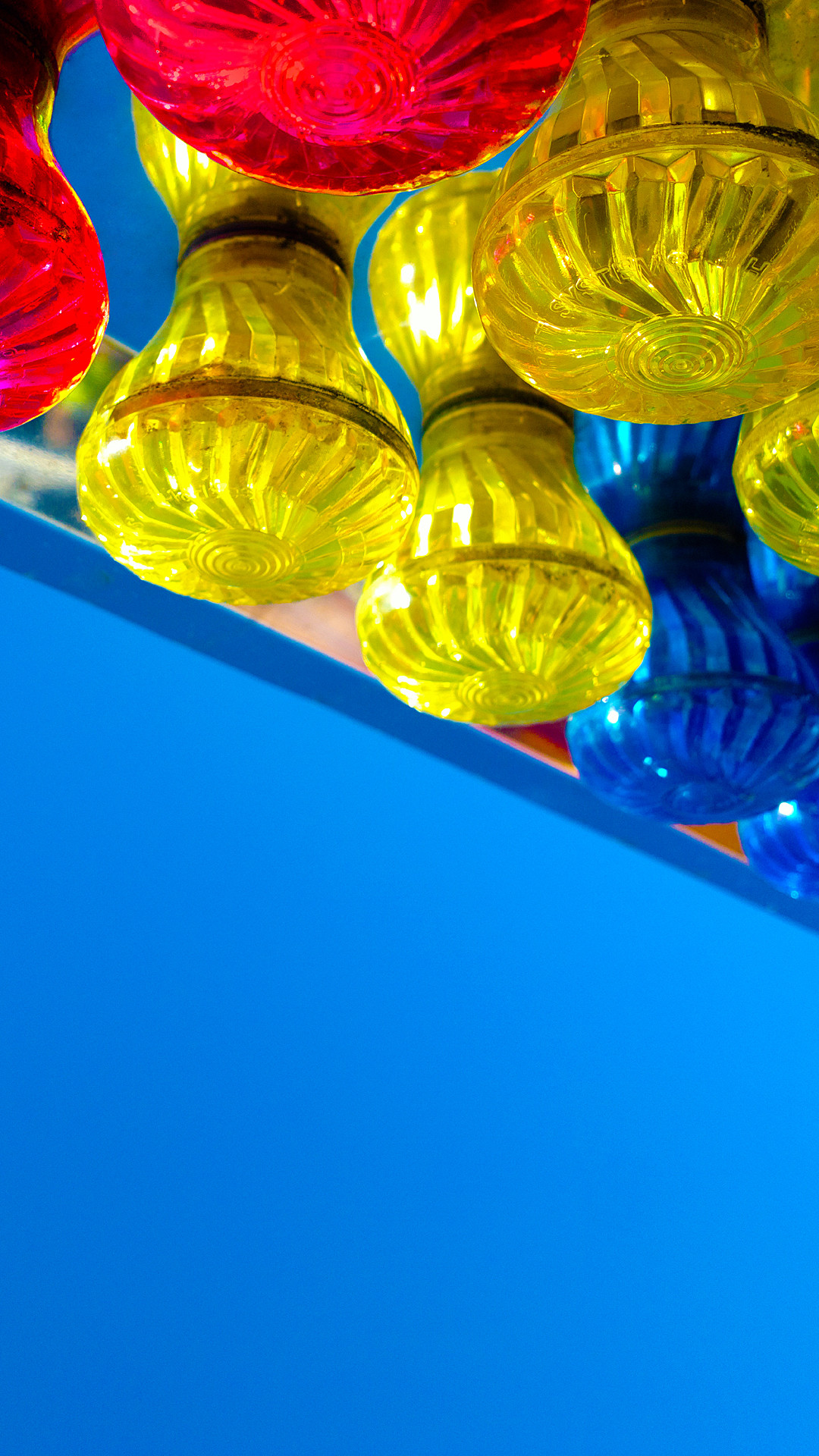 Vetro di Chihuly, Sfondo Windows 8.1, Colori vivaci, Blu, Full HD, schermata di blocco del cellulare