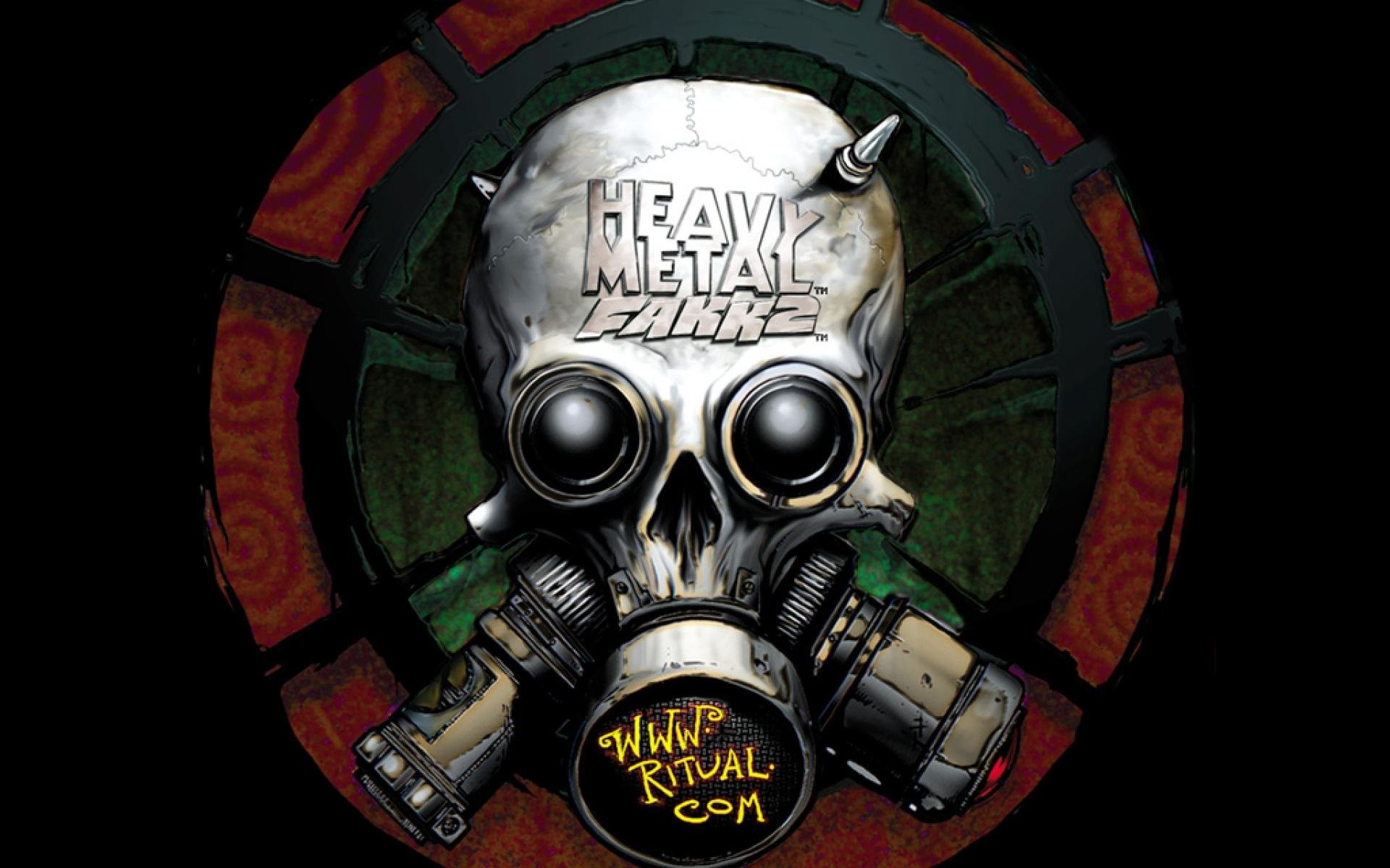 Heavy Metal, Teschio, Maschera antigas, Logo, 1920x1200, sfondo per PC