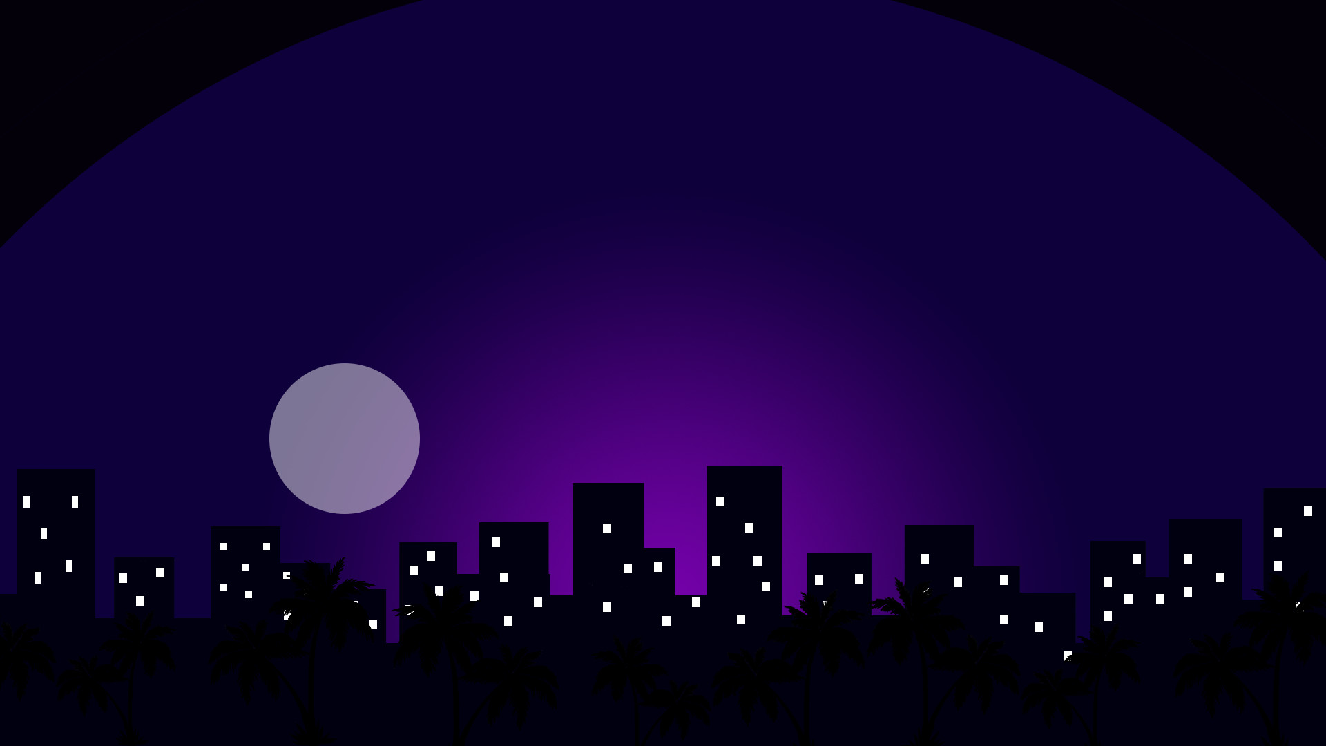 Hotline Miami, Skyline, Notte, Luna, Viola, Full HD, sfondo per PC