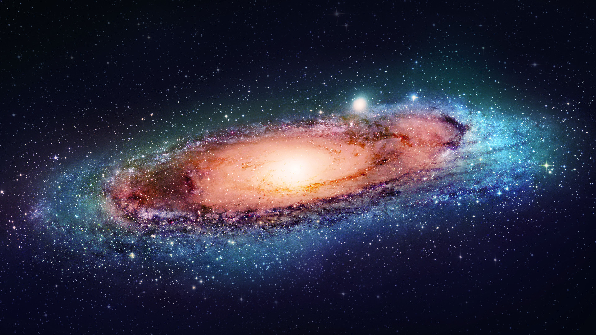 Galassia di Andromeda, Galassia a spirale, Stelle, Full HD, wallpaper per PC