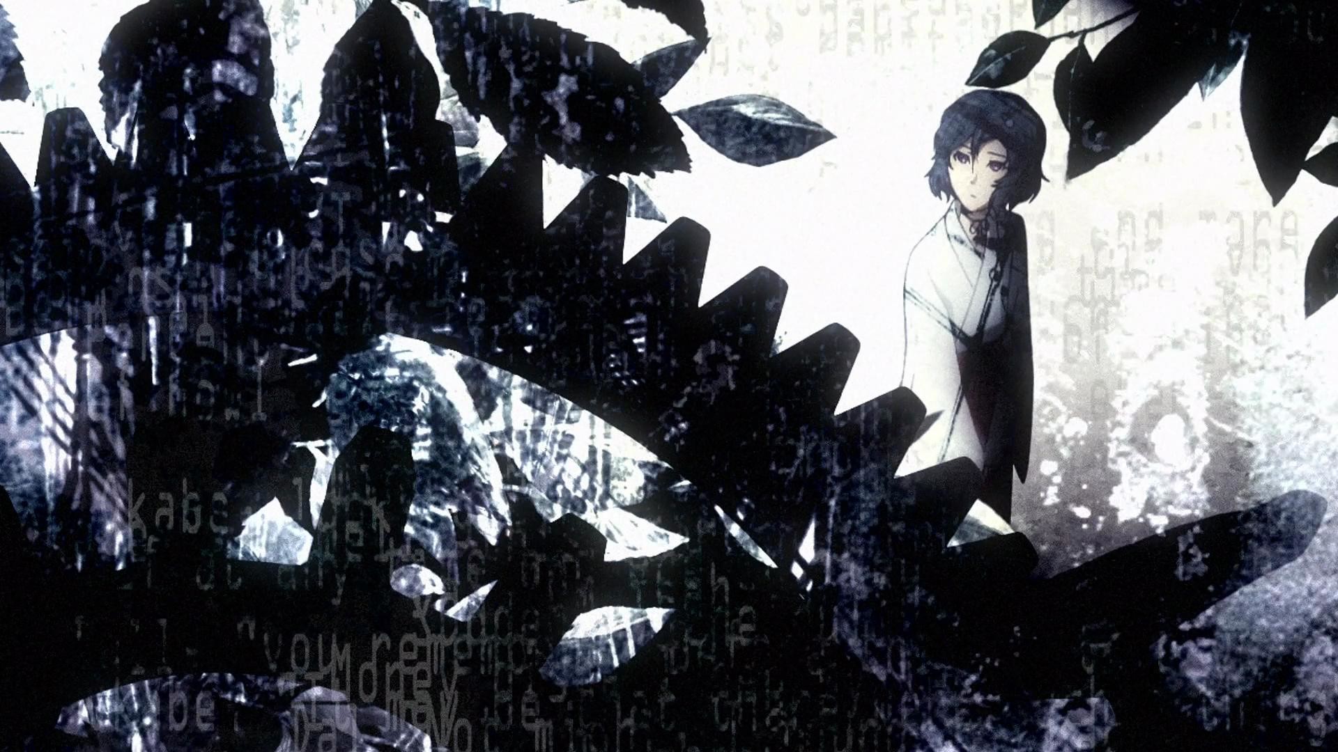 Rintaro Okabe, Steins;Gate, Ingranaggi, Bianco e nero, Full HD, sfondo desktop