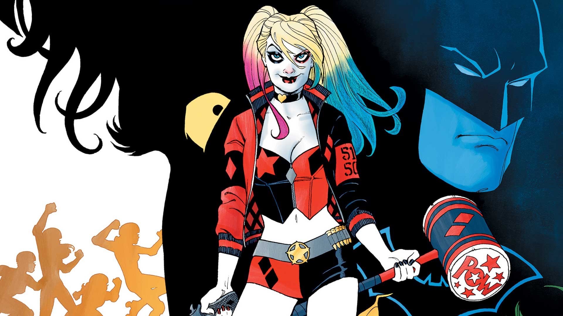Harley Quinn, Batman, DC Comics, Fumetto, Martello, 1920x1080, sfondo per PC