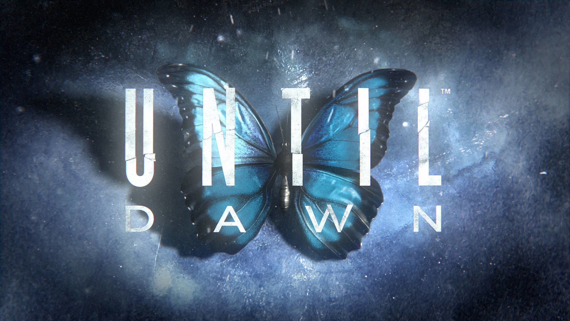 Until Dawn, Logo, Farfalla, Effetto farfalla, Blu, Full HD, sfondo desktop