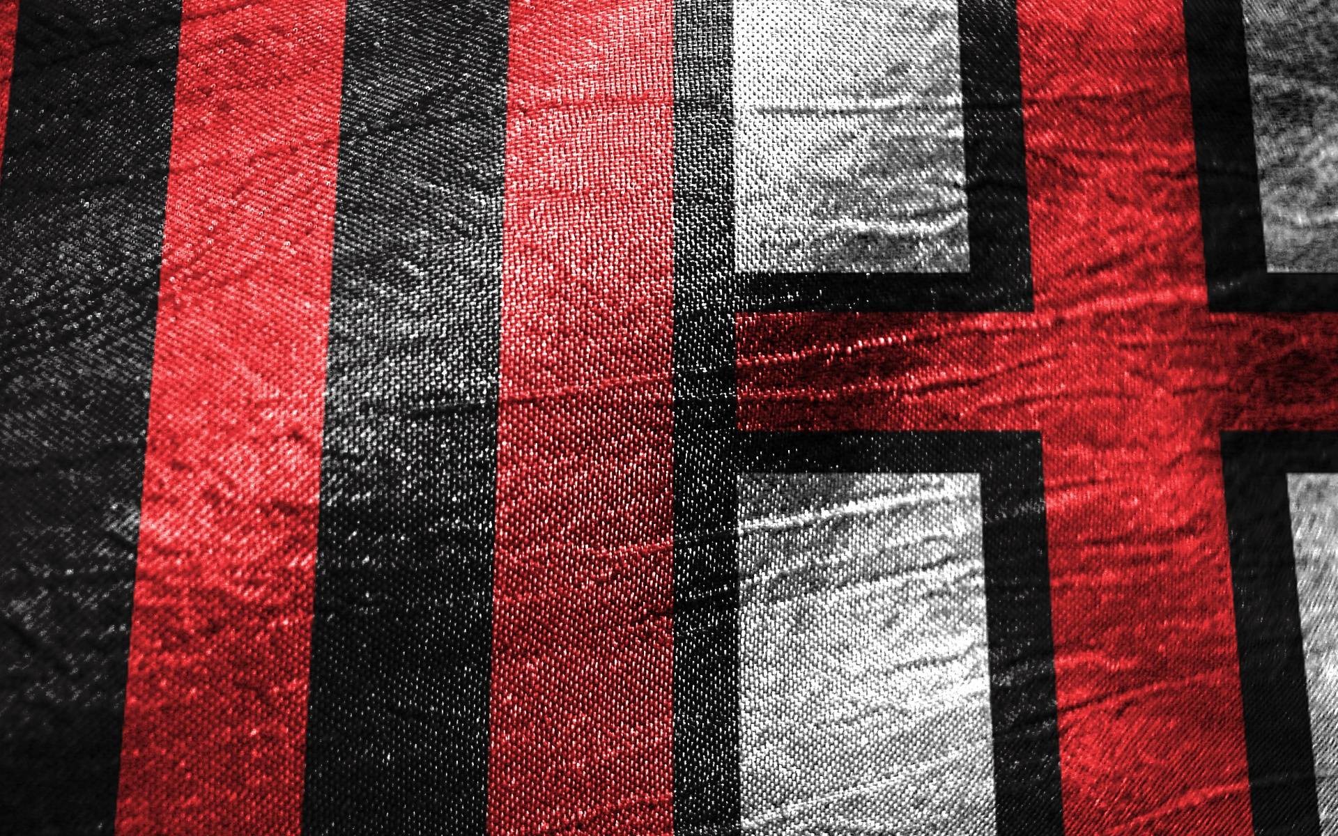 AC Milan, Bandiera, Strisce rossonere, Tessuto, Full HD, sfondo per PC e portatile