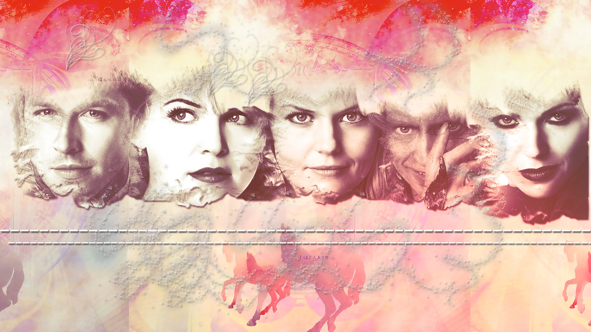 C'era una volta, Cast, Collage, Rosa, Full HD, sfondo per PC