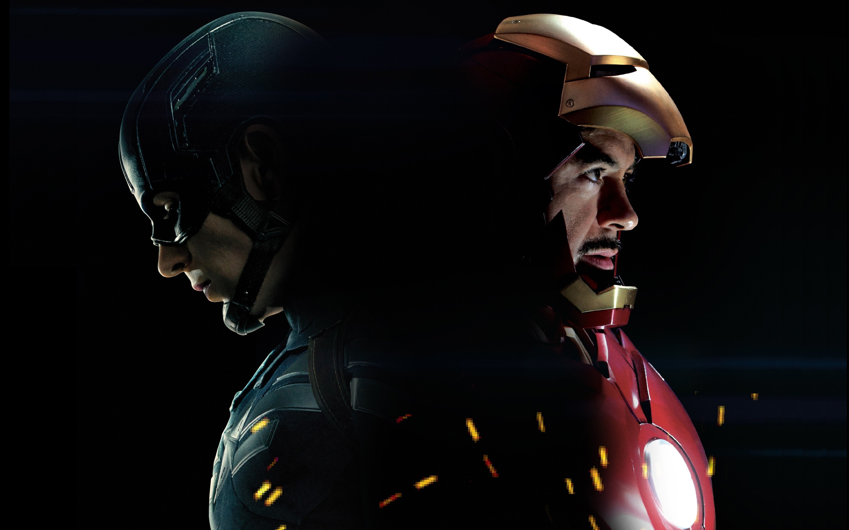 Iron Man, Captain America, Tony Stark, Robert Downey Jr., Profilo, sfondo per portatile
