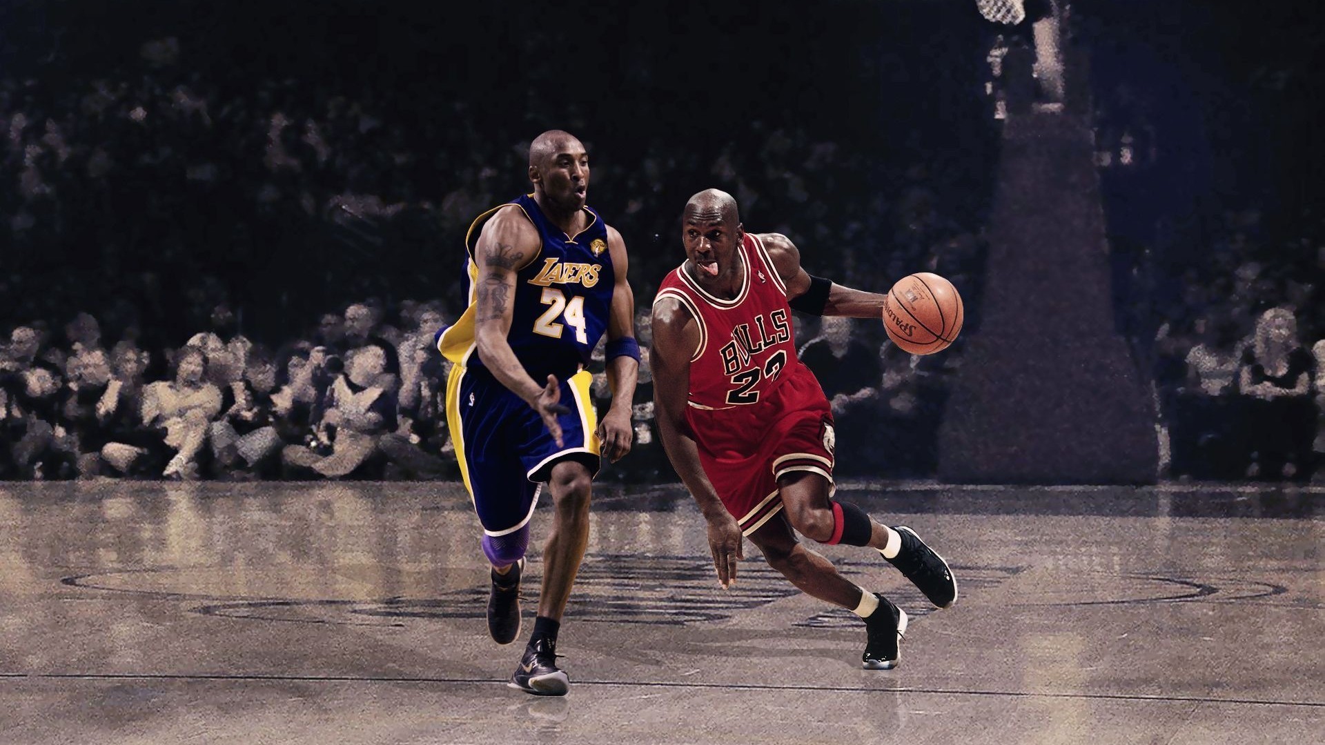 Kobe Bryant, Michael Jordan, Los Angeles Lakers, Chicago Bulls, NBA, sfondo Full HD per computer