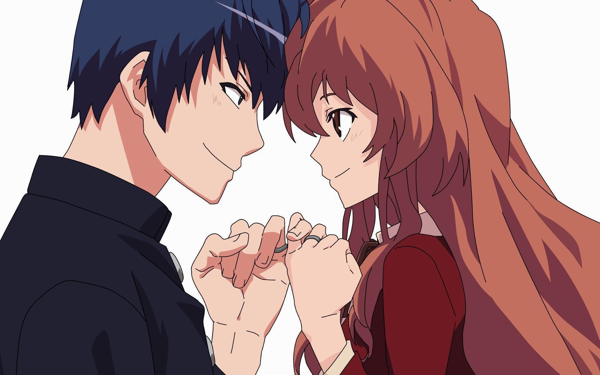 Ryuuji Takasu, Taiga Aisaka, Toradora!, Coppia, Mignolo, 16:10 Full HD, sfondo widescreen