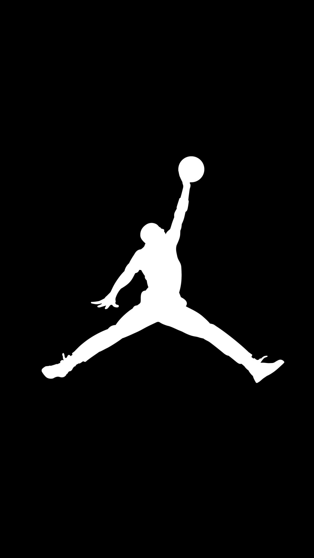 Jumpman, Air Jordan, Logo, Sfondo nero, Full HD, schermata di blocco del cellulare