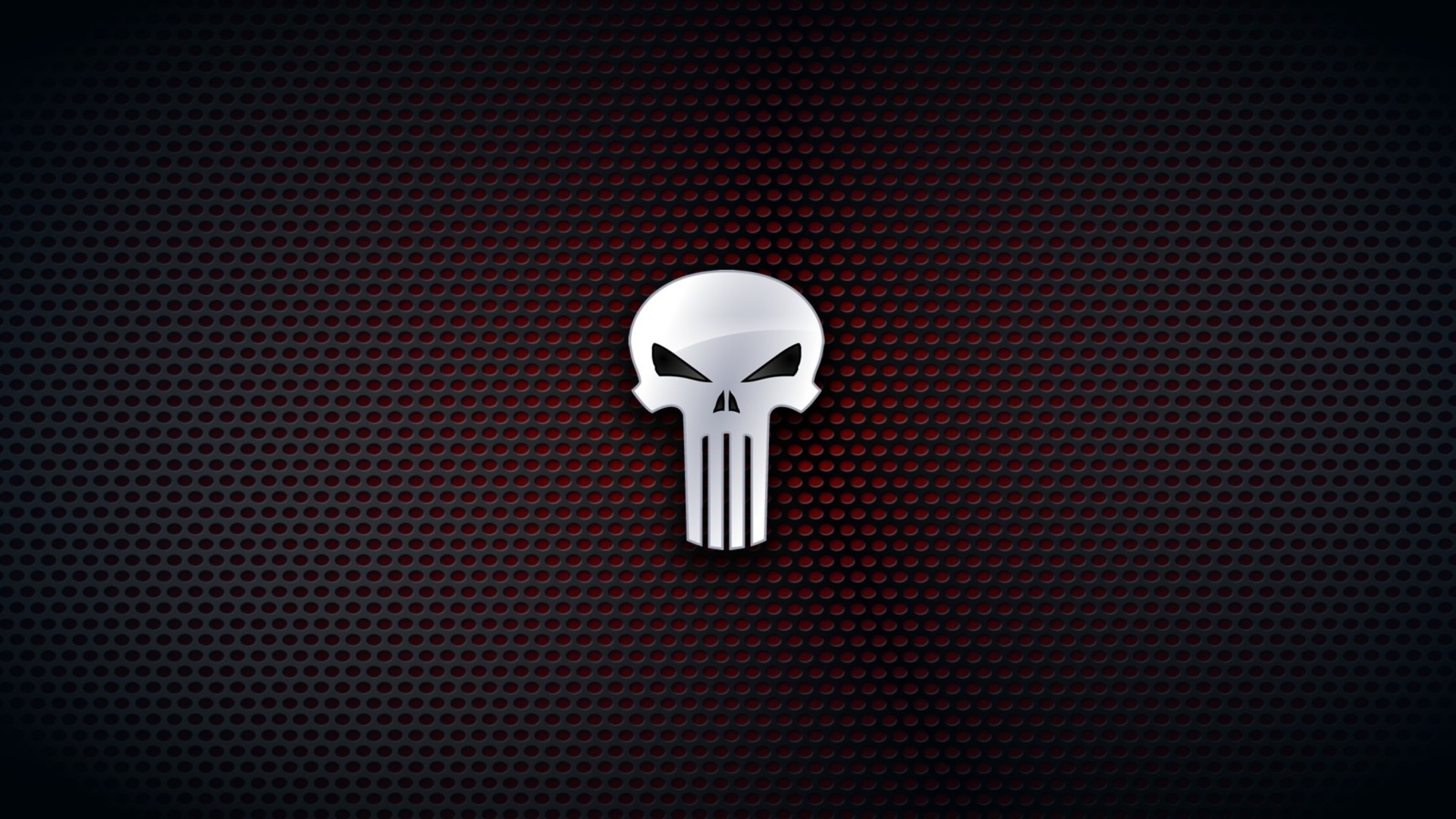 Teschio del Punitore, Punitore, Marvel, Texture metallica, Sfondo scuro, wallpaper 1920x1080