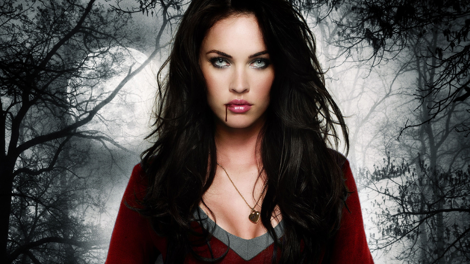 Megan Fox, Jennifer's Body, Foresta, Notte, 1920x1080, immagine di sfondo