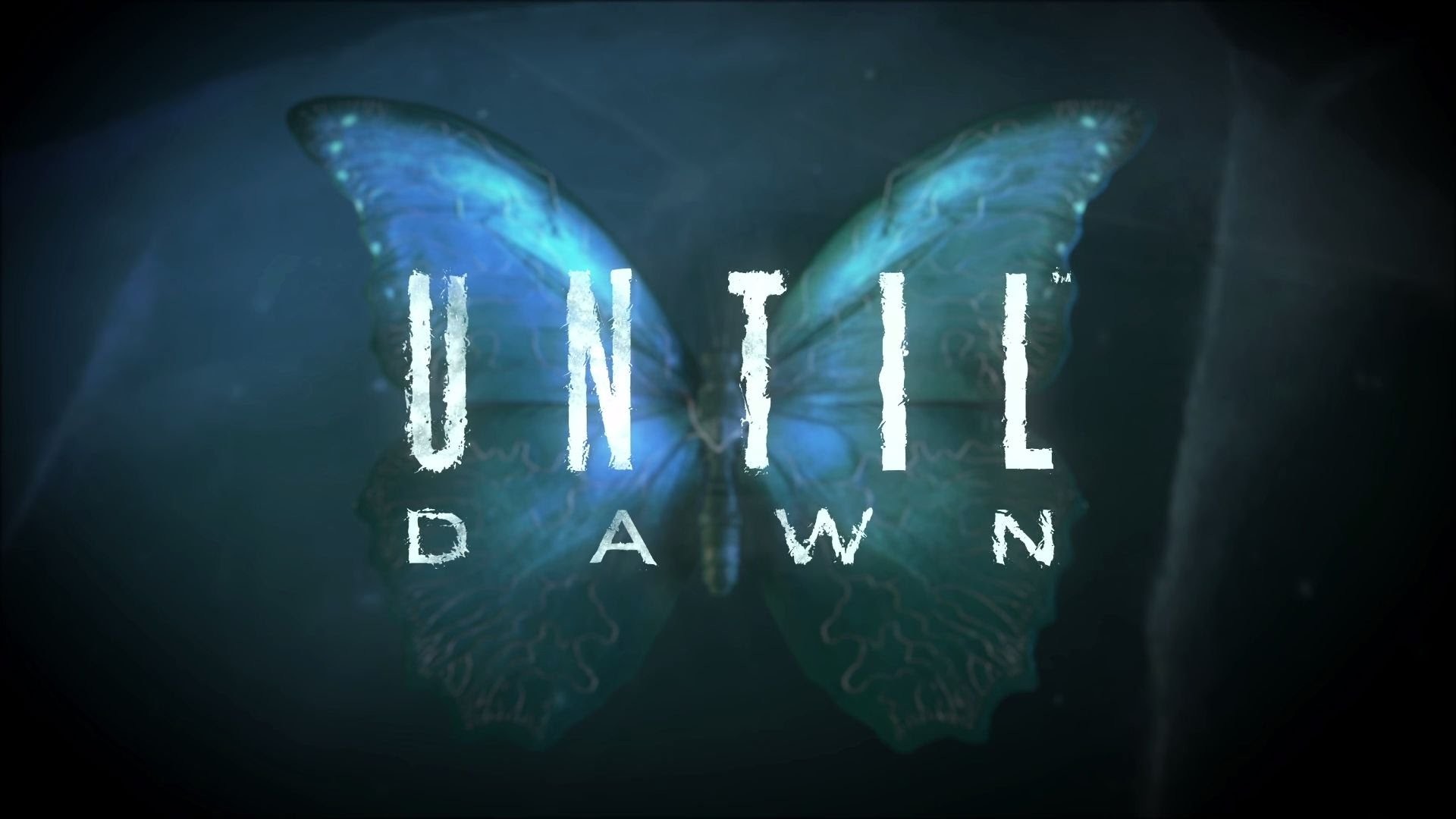 Until Dawn, Logo, Farfalla, Blu, Full HD, wallpaper per portatile