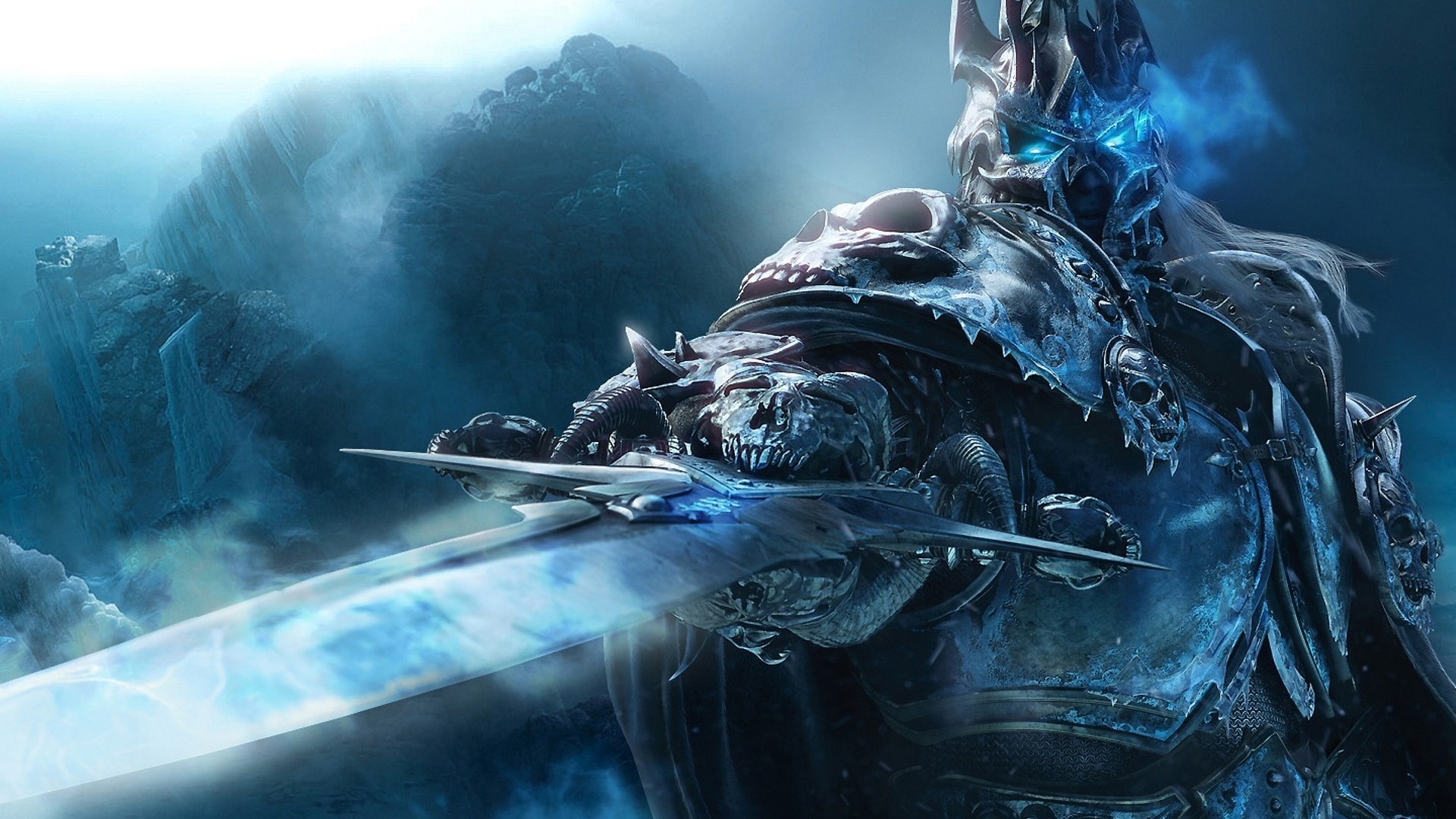 Arthas, Re dei Lich, Frostmourne, Warcraft, Ghiaccio, Full HD, sfondo desktop