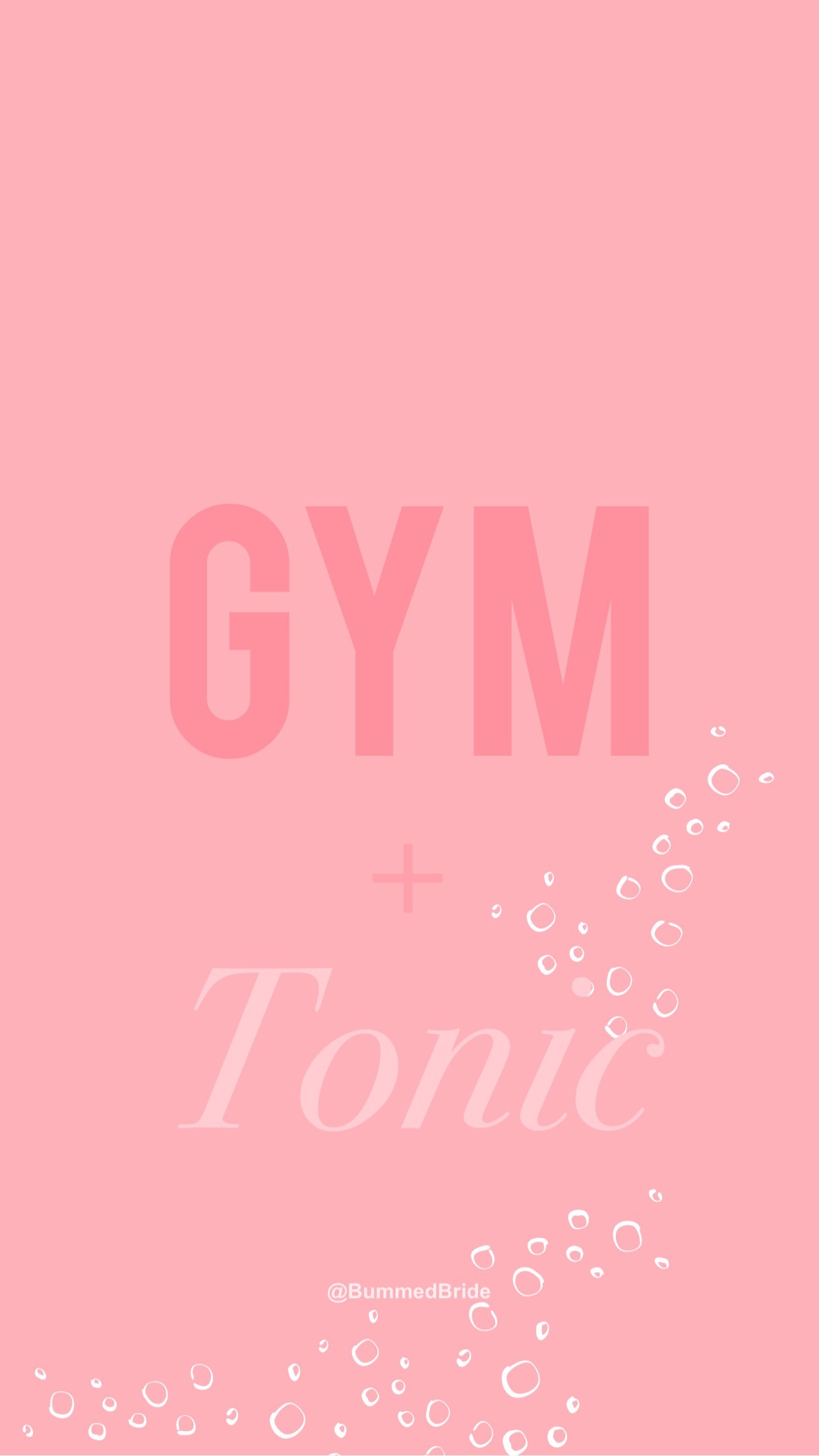 Scritta Gym, Sfondo rosa, Tipografia, Minimalismo, 1242x2208, schermata di blocco iPhone