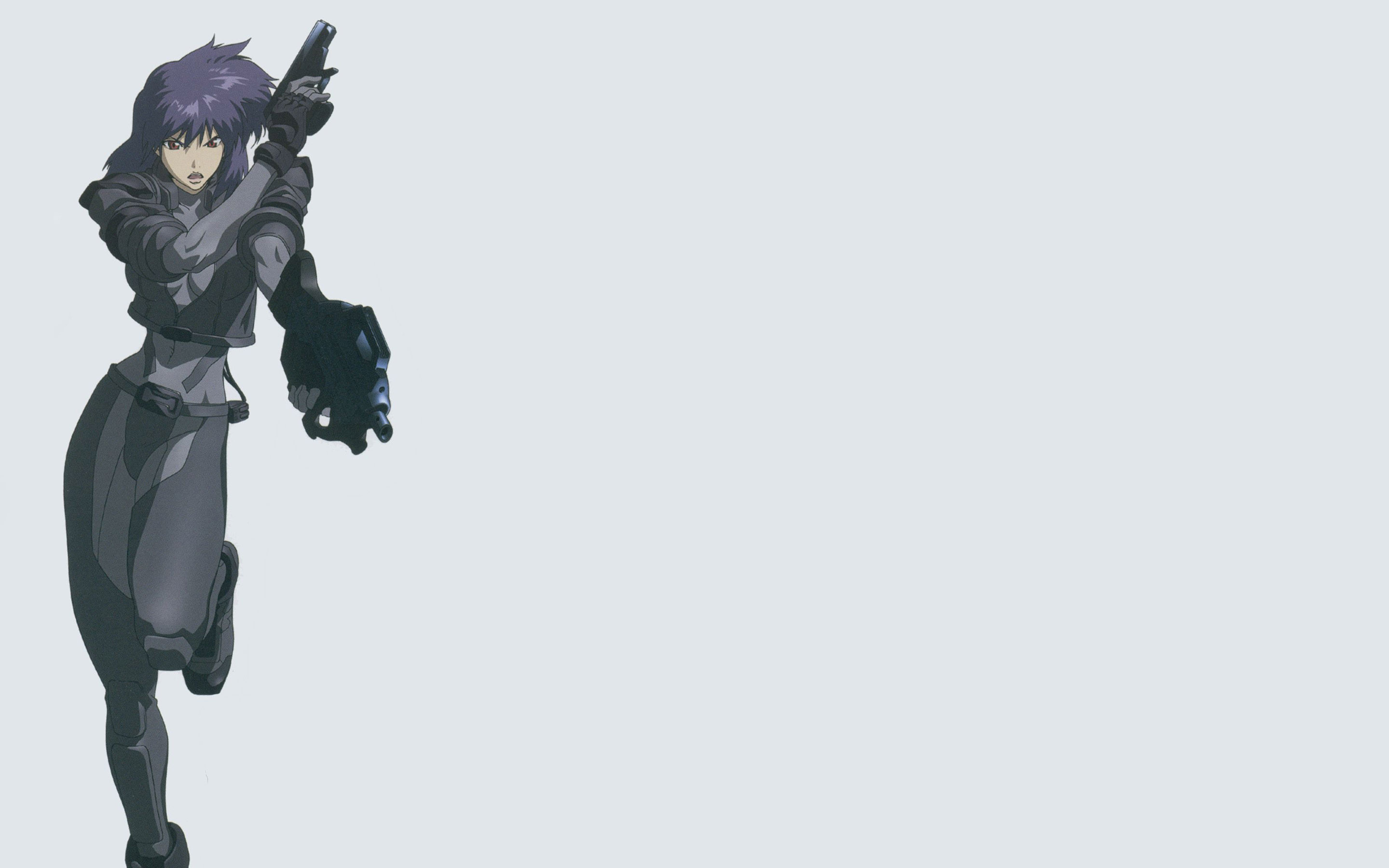 Motoko Kusanagi, Ghost in the Shell, Pistola, Sfondo chiaro, 2880x1800, wallpaper desktop
