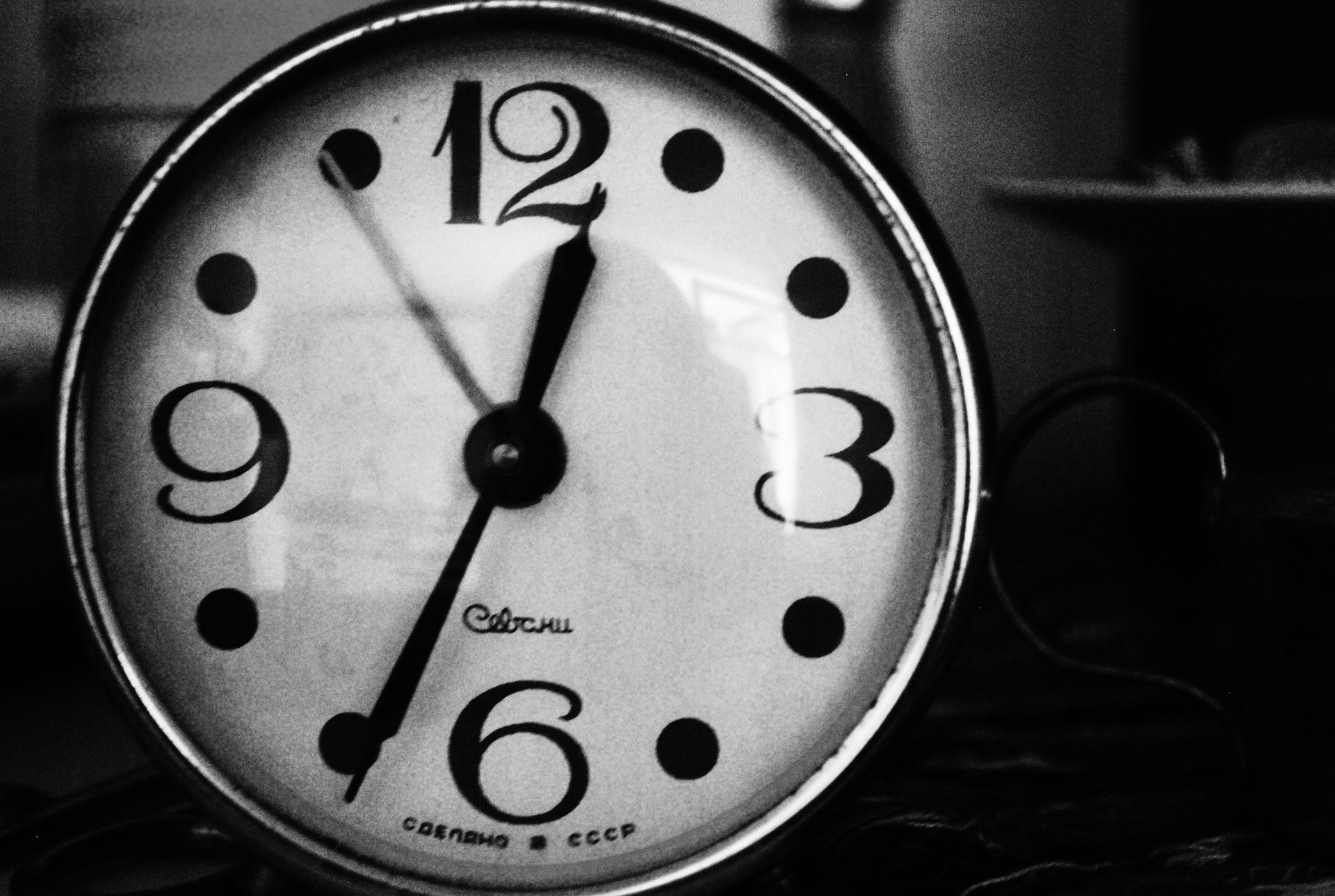 Sveglia, Orologio, Lancette, Vintage, Monocromatico, Full HD, wallpaper per PC