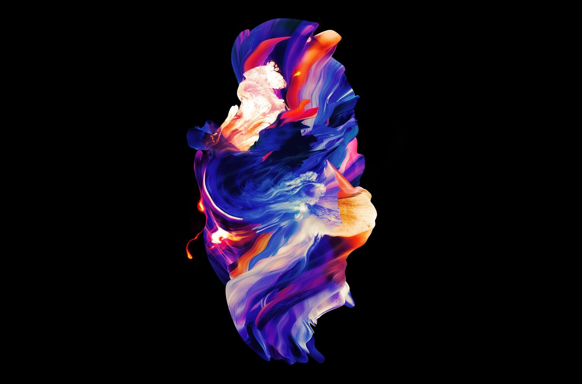 OnePlus 5, Sfondo stock, Astratto, Sfondo nero, Full HD, wallpaper per PC