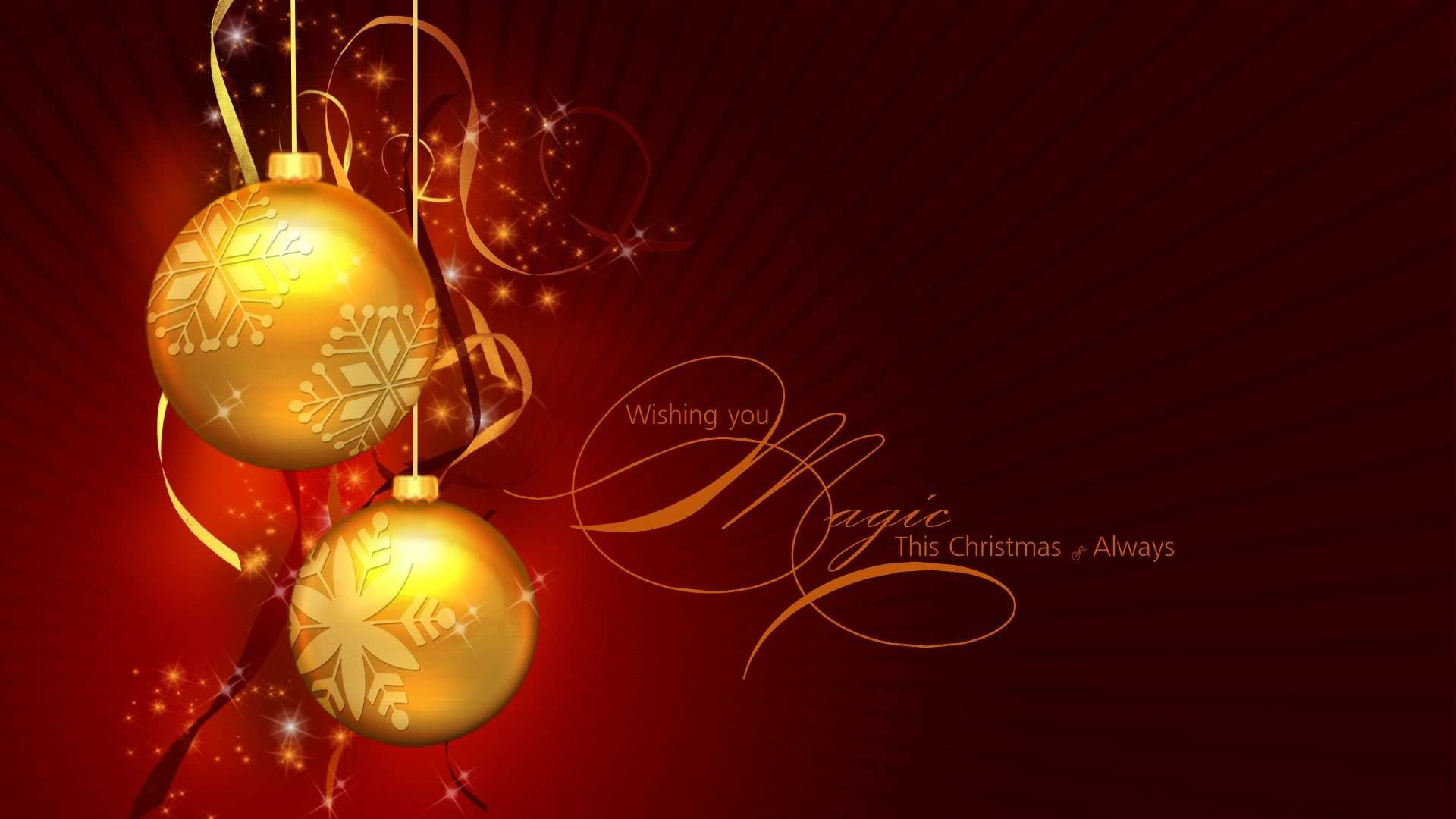 Palle di Natale, Natale, Oro, Rosso, sfondo per Android