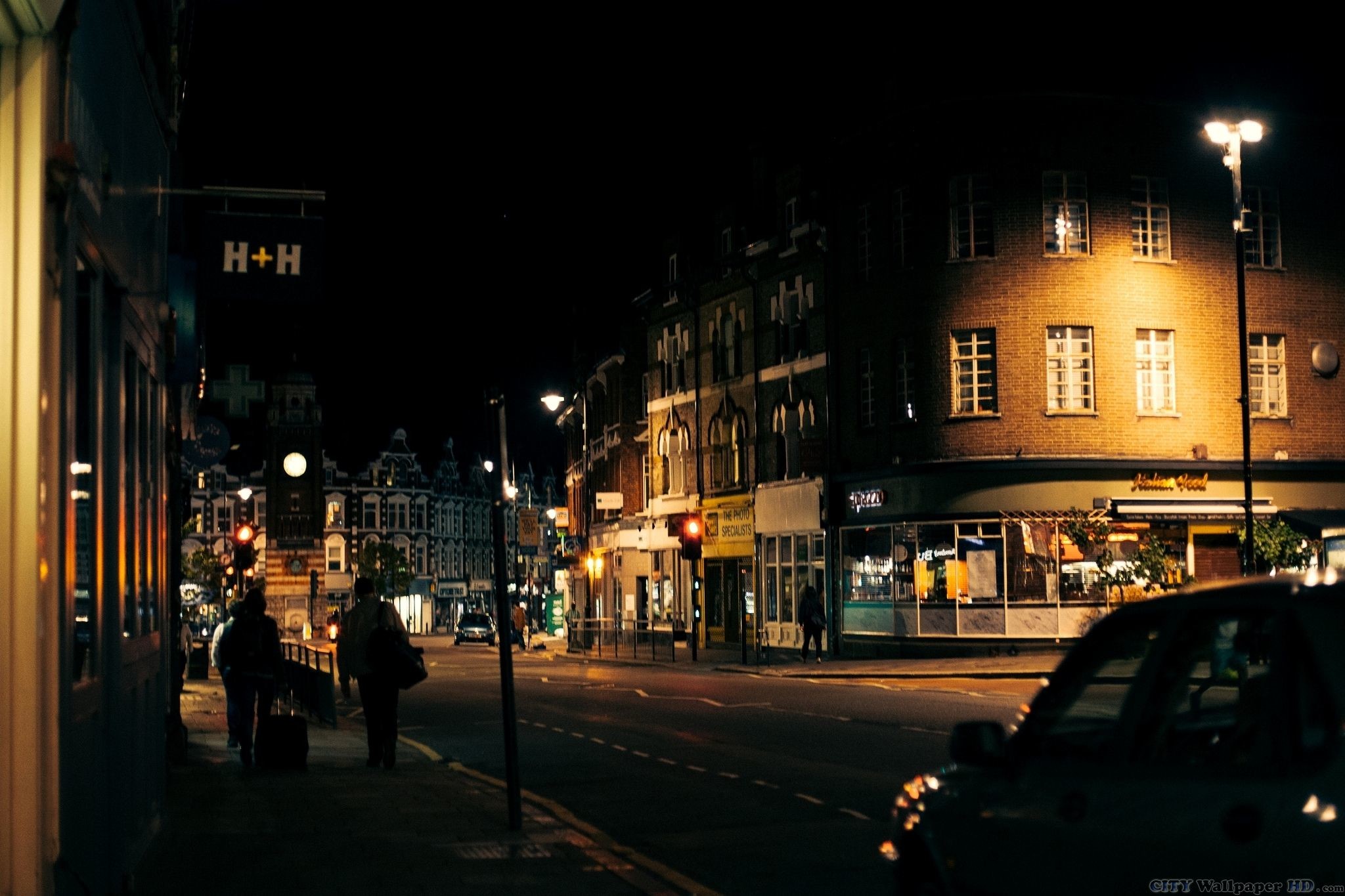 New York, Strada, Notte, Lampioni, Full HD, sfondo per PC e portatile