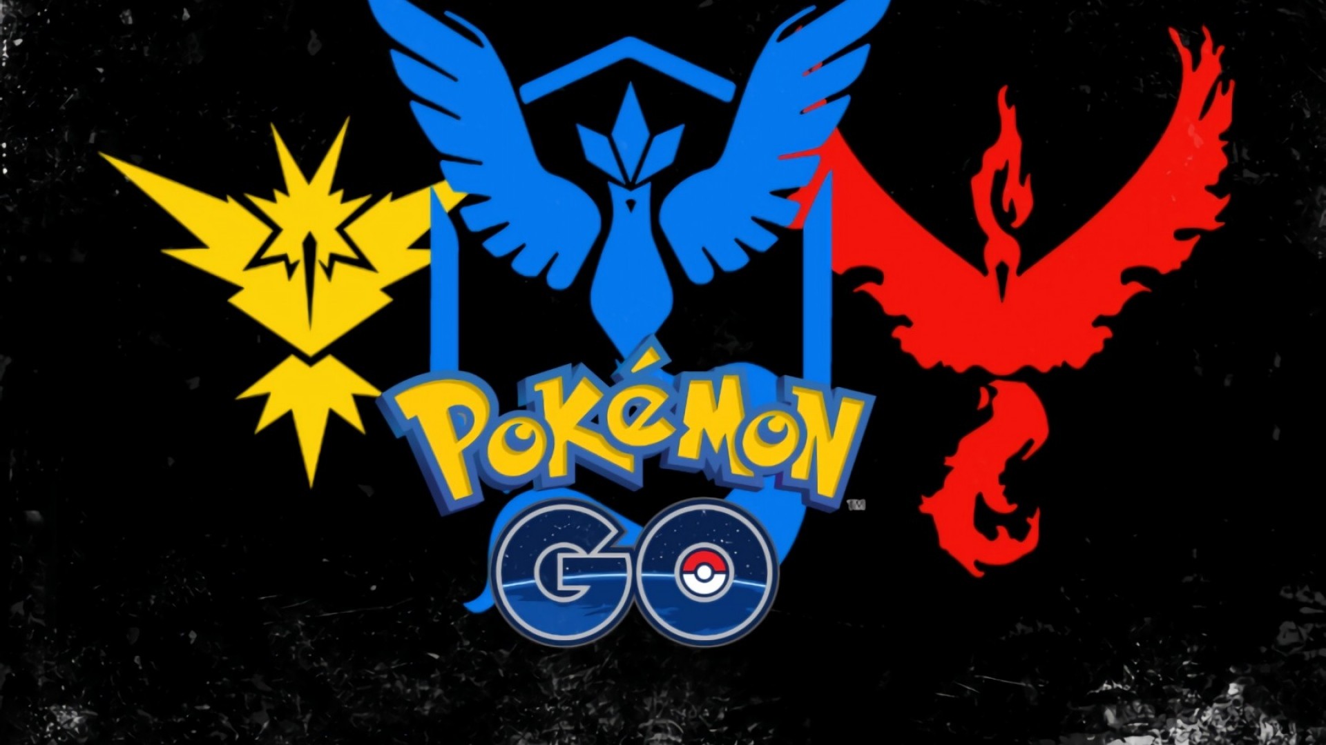 Pokémon GO, Team Istinto, Team Saggezza, Team Coraggio, Sfondo nero, wallpaper 1920x1080