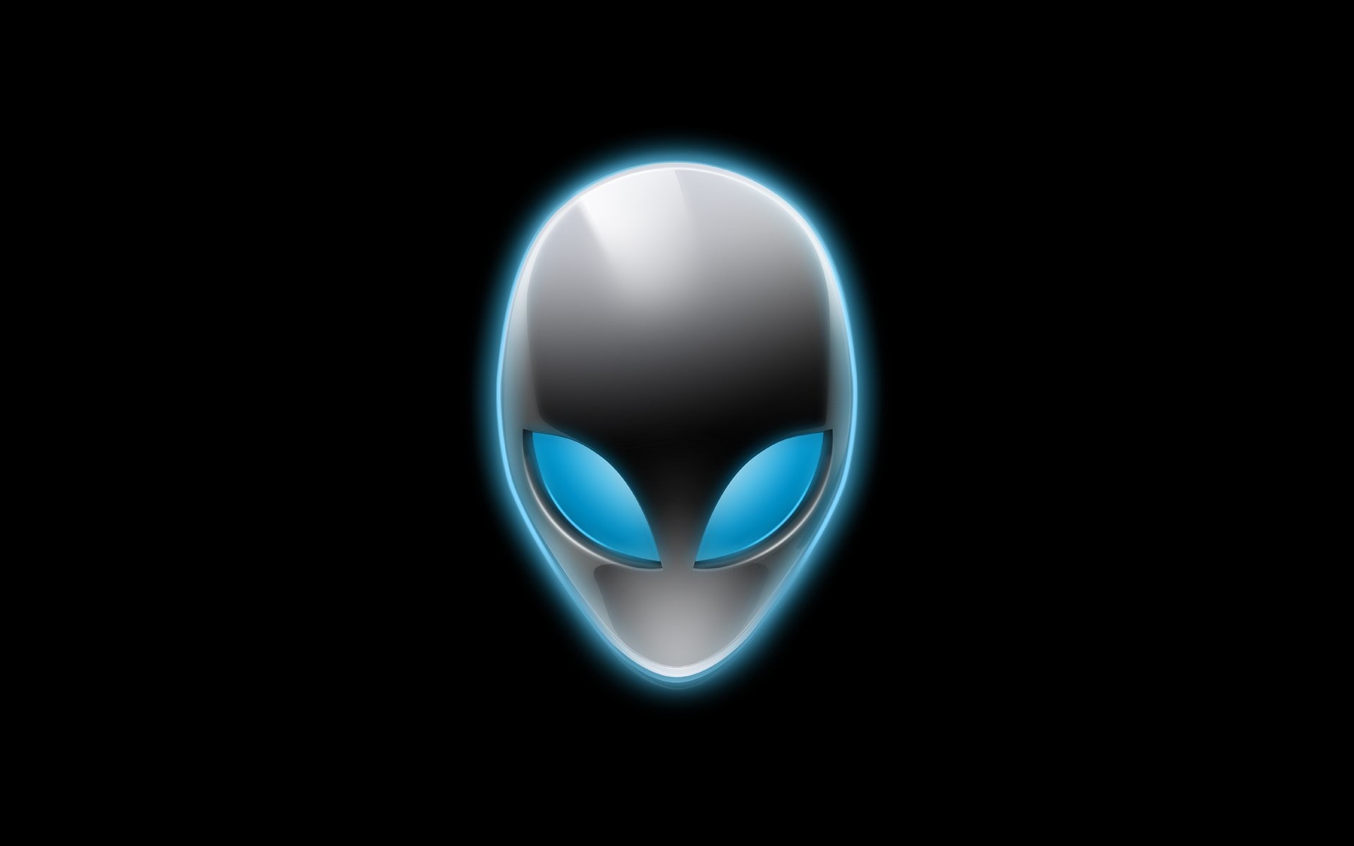 Alienware, Logo alieno, Azzurro, Full HD, sfondo per PC