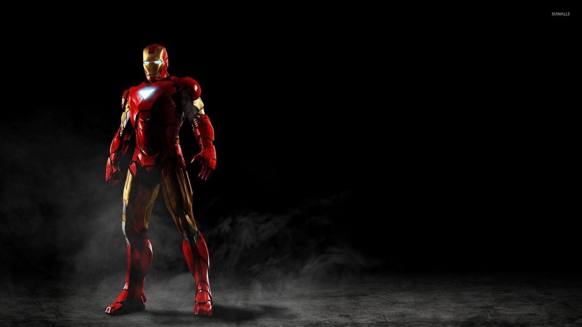 Iron Man, Mark 6, Sfondo nero, Fumo, Full HD, wallpaper per portatile