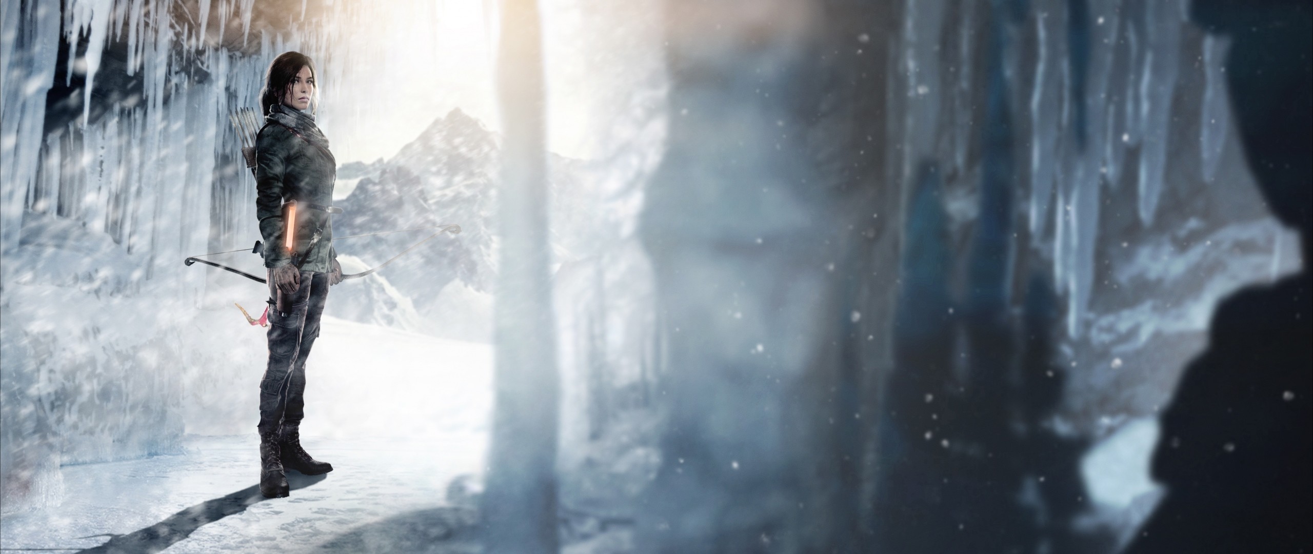 Lara Croft, Rise of the Tomb Raider, Ghiaccio, Neve, 21:9 Full HD, wallpaper widescreen