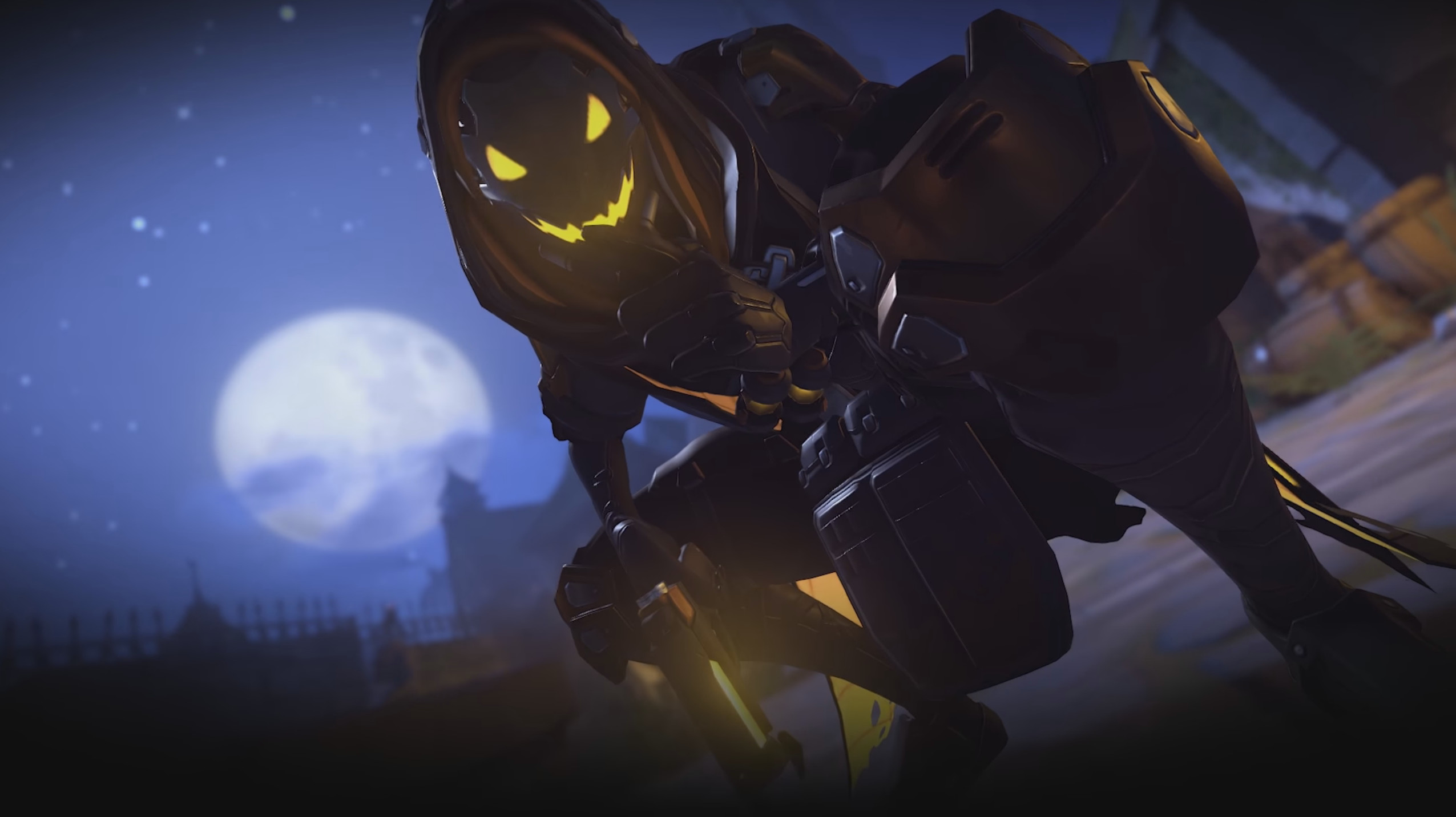 Reaper, Overwatch, Halloween, Luna piena, Full HD, sfondo Windows 11