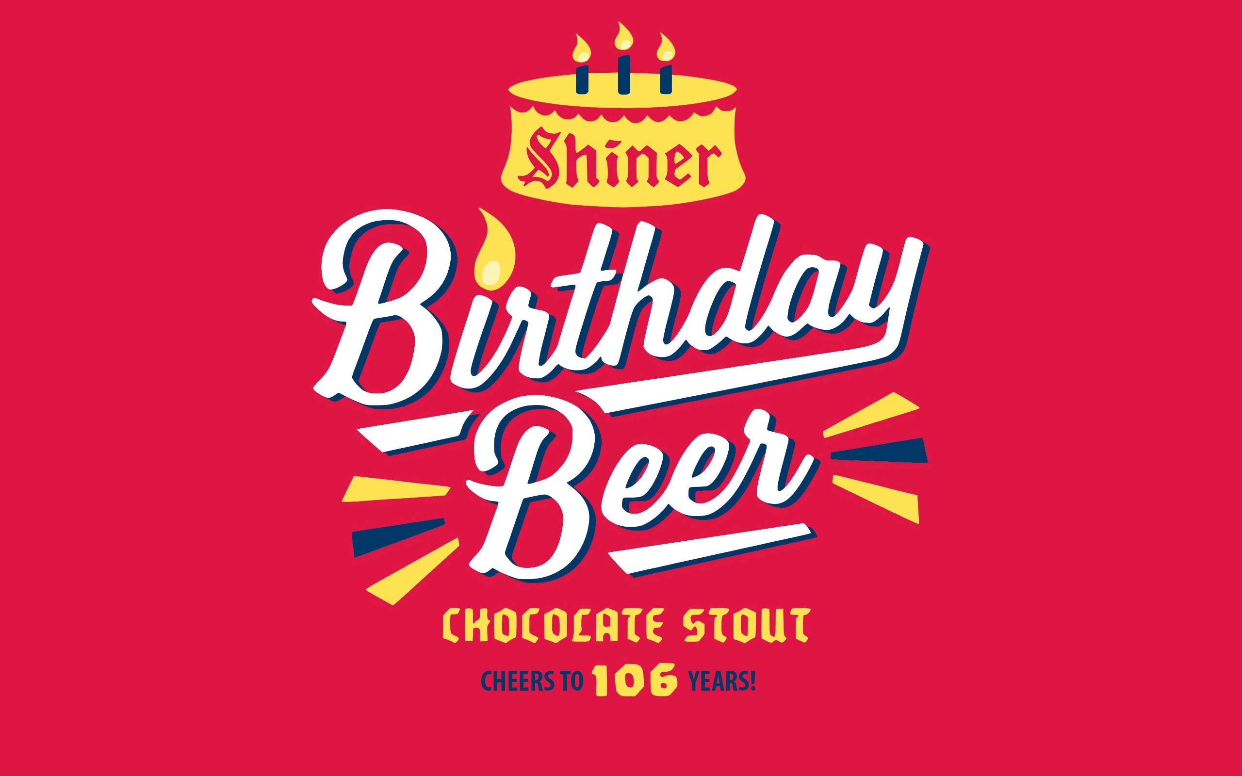 Shiner Birthday Beer, Birra, Logo, Rosso, 2K, sfondo per PC
