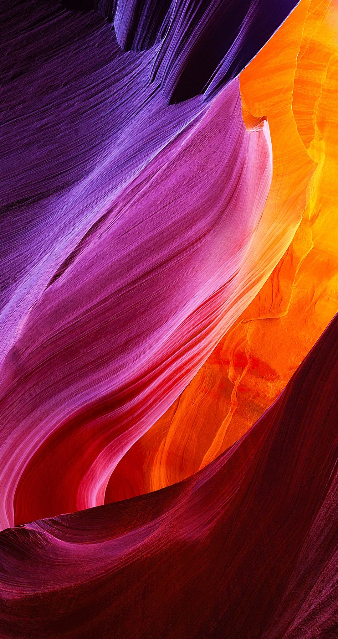 Antelope Canyon, Arenaria, Viola e arancione, Full HD, sfondo per smartphone