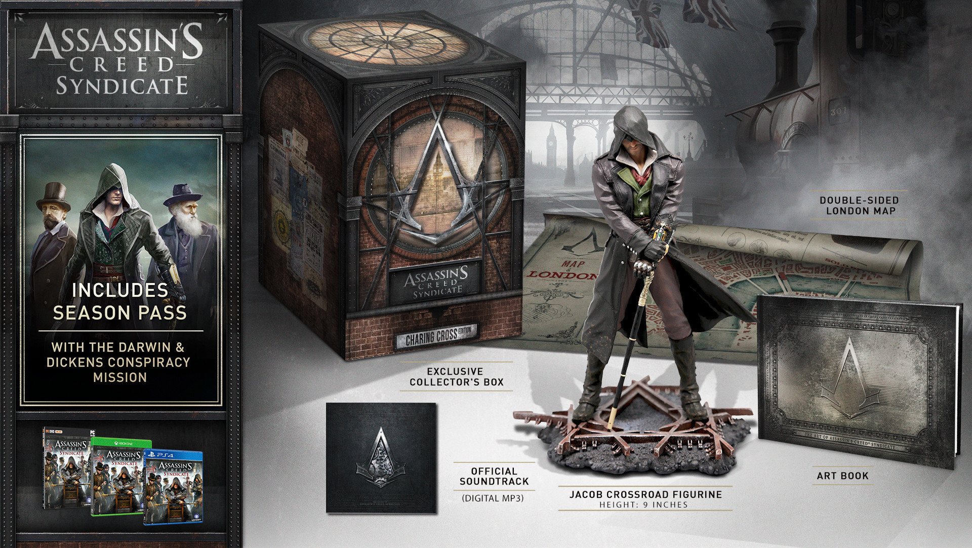 Assassin's Creed Syndicate, Edizione da collezione, Statuetta, Season Pass, sfondo Full HD per PC