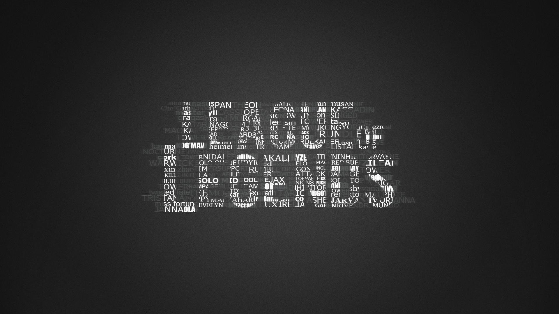 League of Legends, Tipografia, Sfondo grigio, Logo, 1920x1080, wallpaper desktop