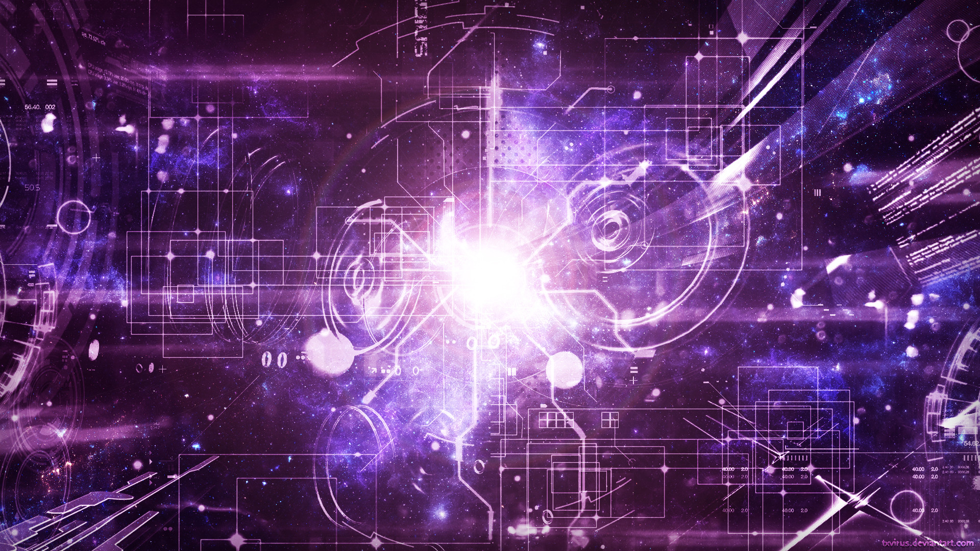 Esplosione di luce, Viola, Astratto, 1920x1080, sfondo per PC