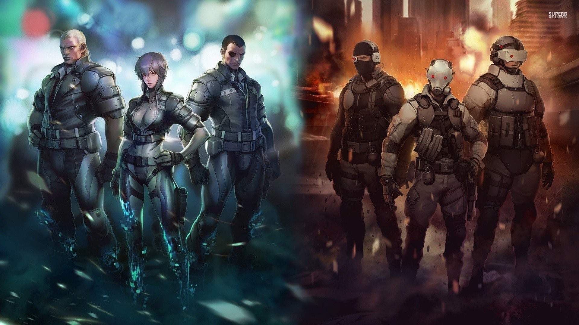 Ghost in the Shell: First Assault, Sezione 9, Soldati, Videogioco, wallpaper 1920x1080