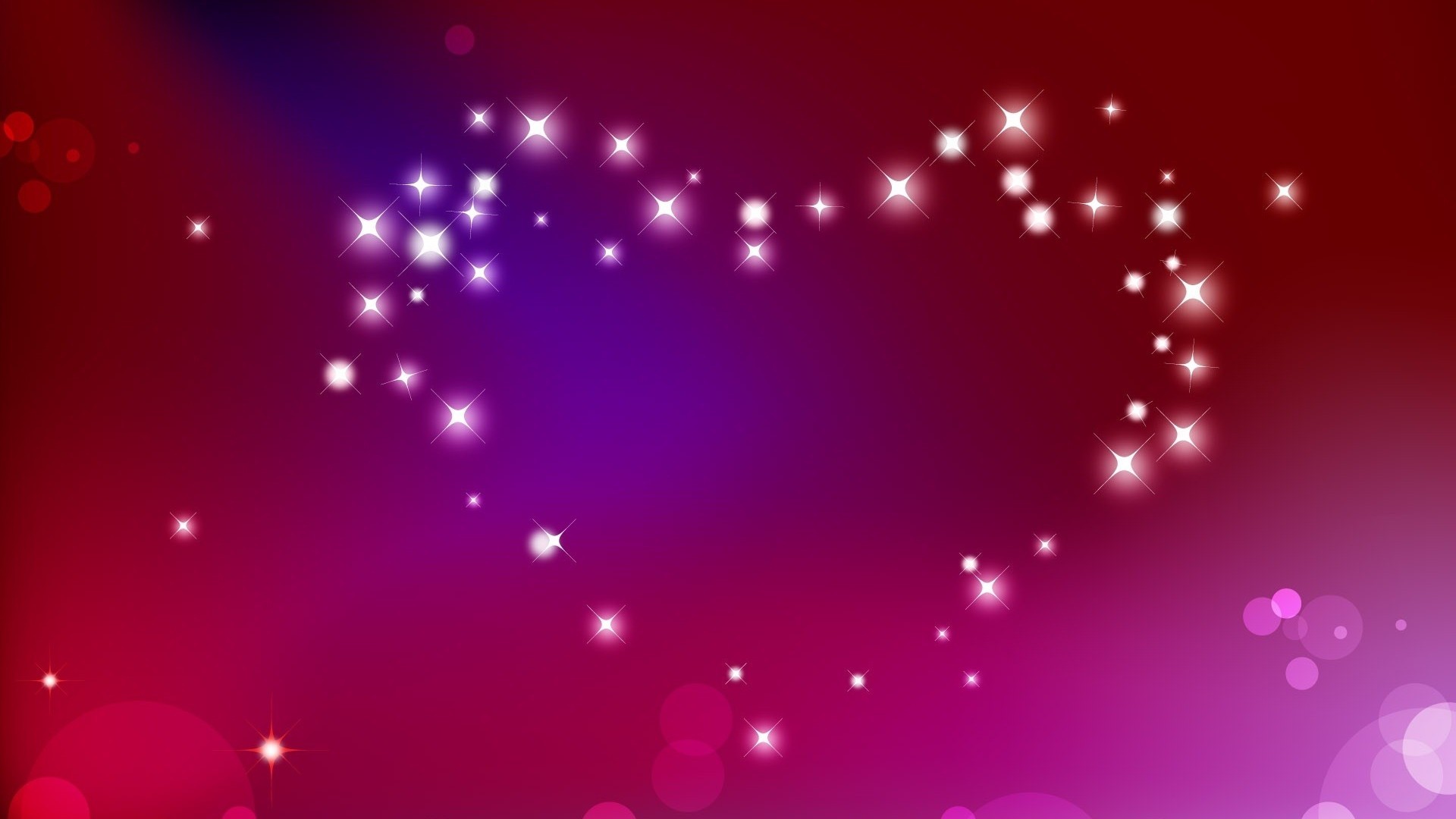 Cuore di stelle, Scintille, Magenta, Bokeh, 1920x1080, sfondo per PC