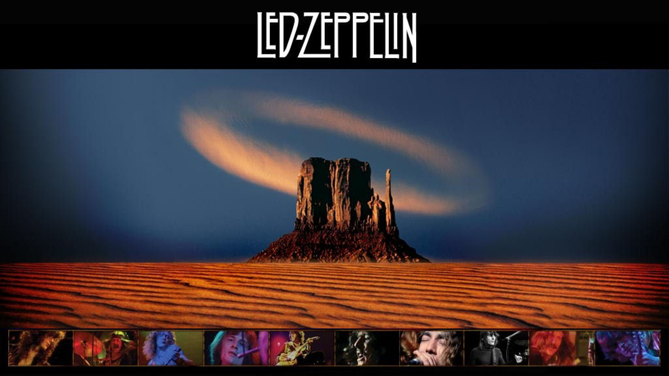 Led Zeppelin, Mothership, Monument Valley, Deserto, Logo, Full HD, sfondo per PC e portatile