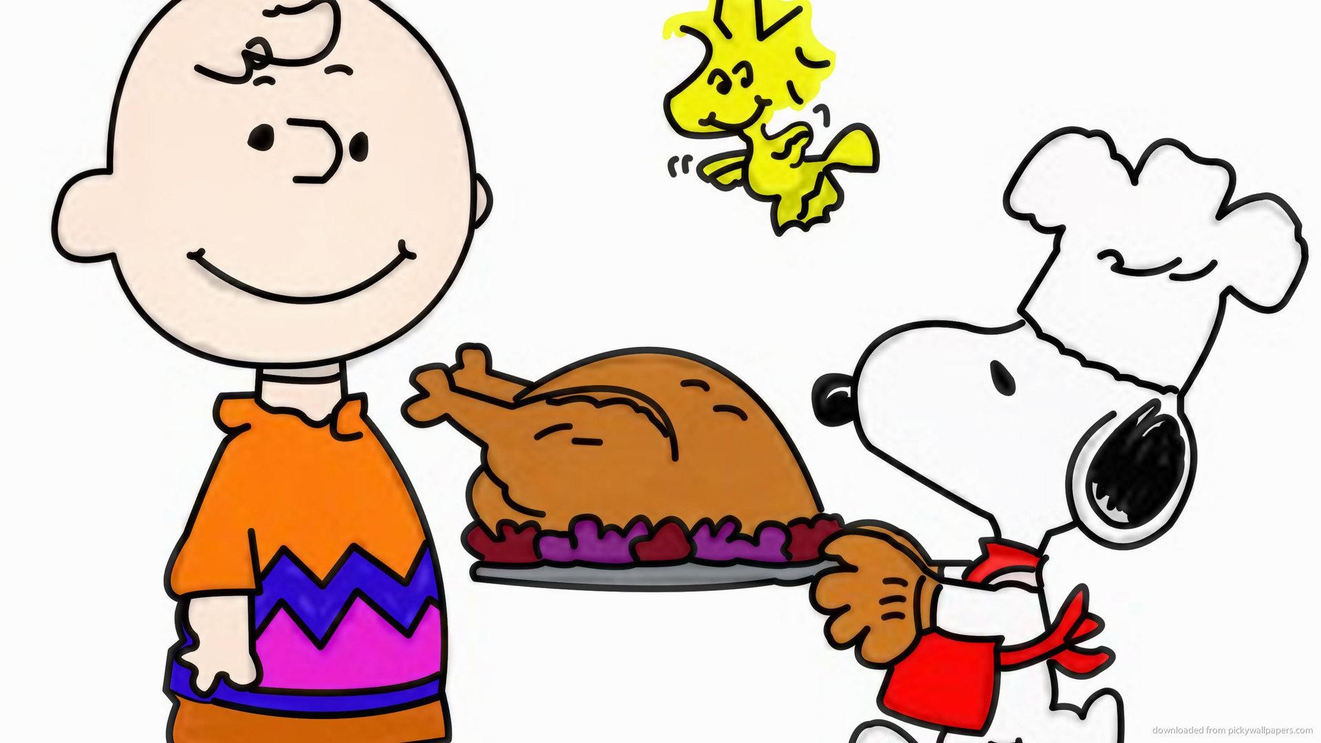 Charlie Brown, Snoopy, Woodstock, Tacchino, Cappello da chef, Full HD, sfondo desktop