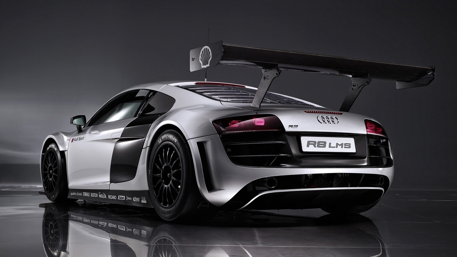 Audi R8 LMS, Auto da corsa, Alettone, Full HD, sfondo per PC e portatile
